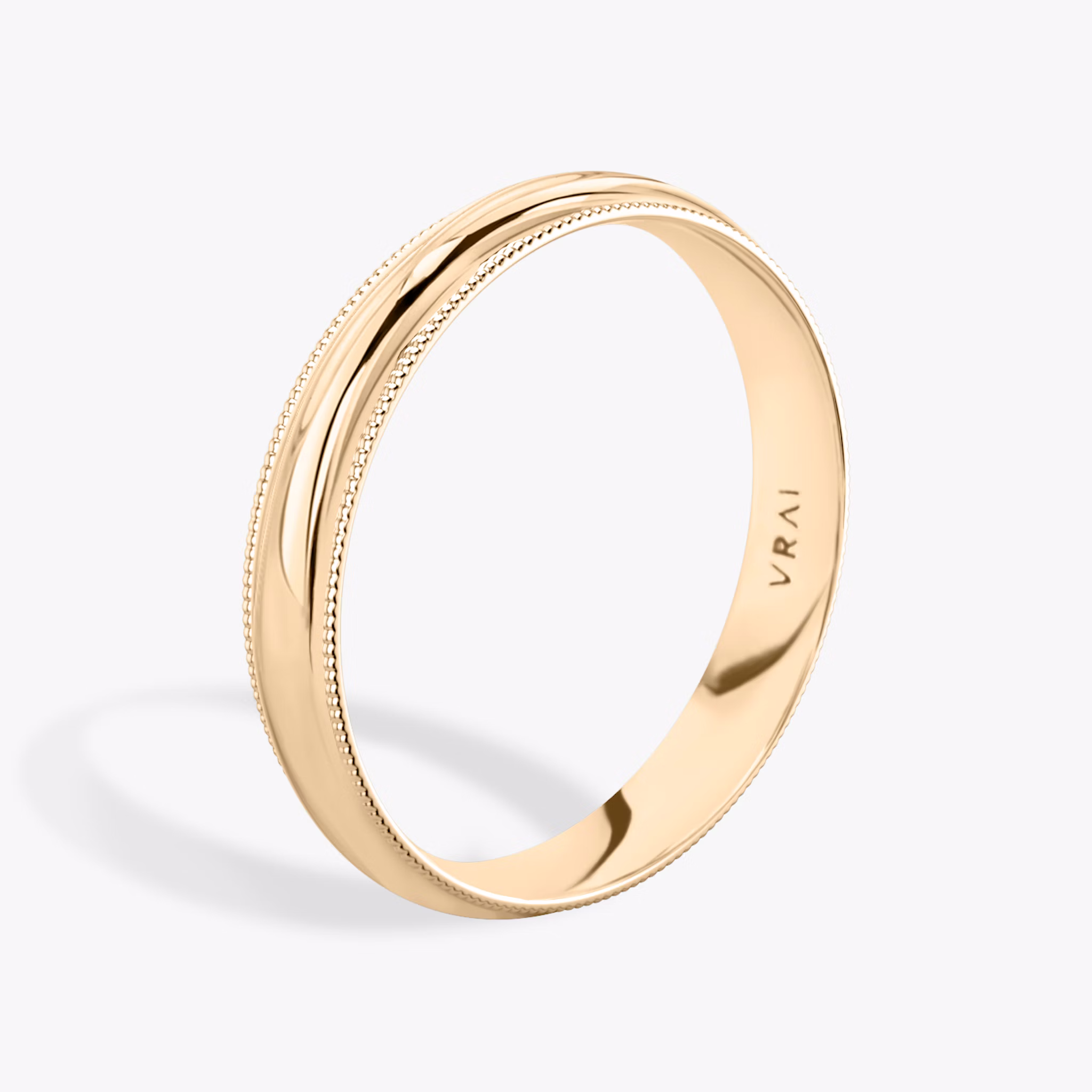 The Milgrain Band | 14k | Rose Gold | bandWidth: 4mm