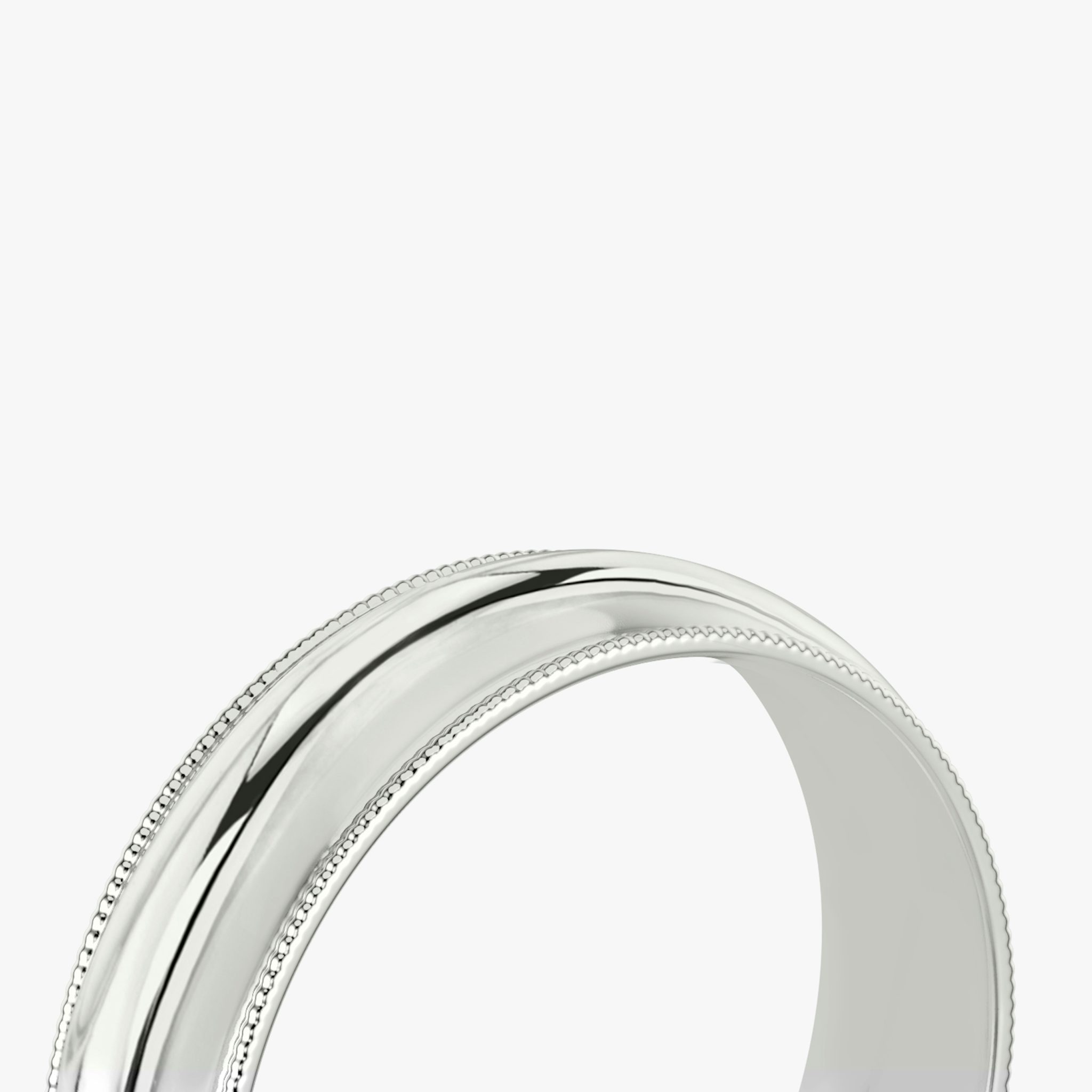 The Milgrain Band | 18k | White Gold | bandWidth: 6mm