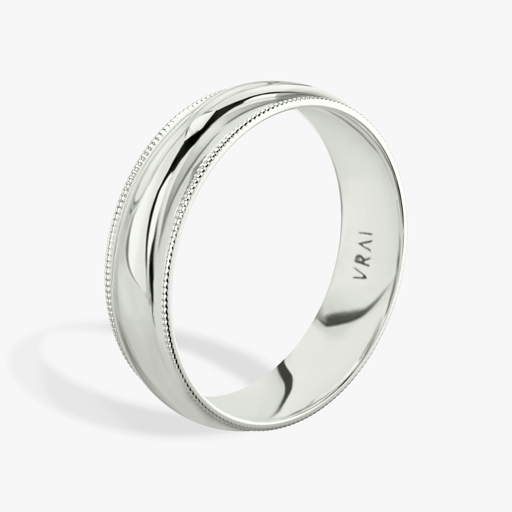 The Milgrain Band | 18k | White Gold | bandWidth: 6mm