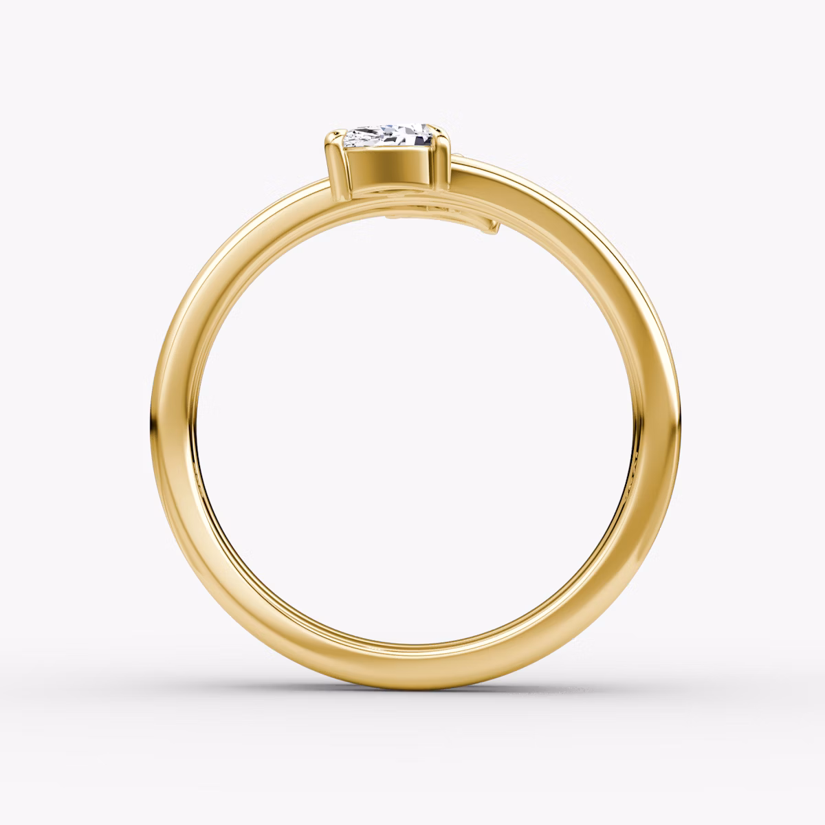 Bypass Wrap Ring | Trillion + Pear | 14k | Yellow Gold