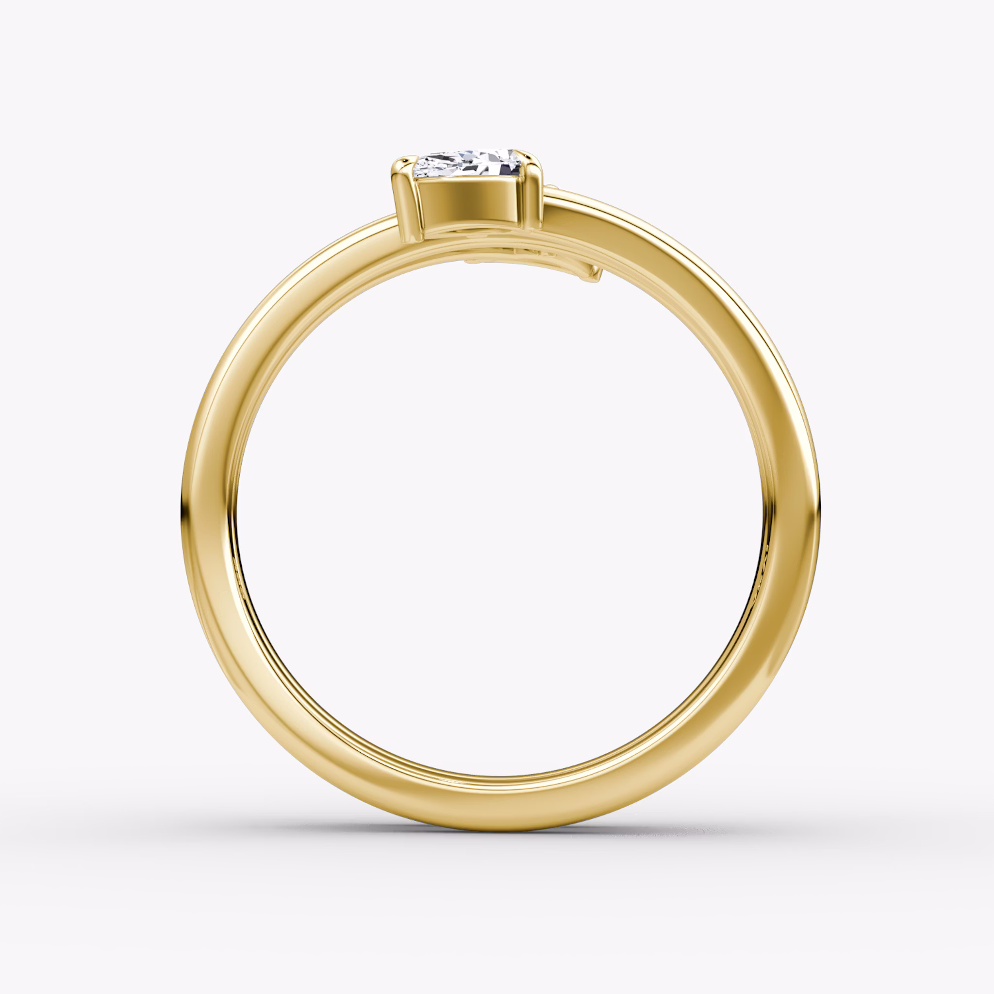 Bypass Wrap Ring | Trillant + Tropfen | 14k | Gelbgold