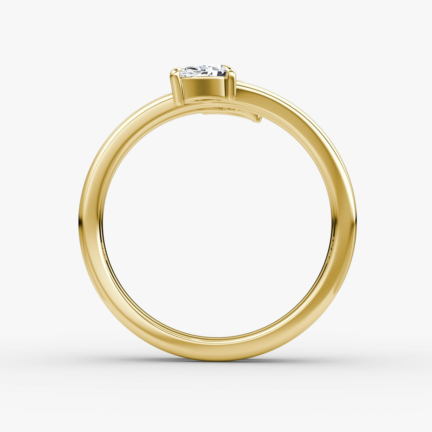 Bypass Wrap Ring | Trillion + Pear | 14k | Yellow Gold