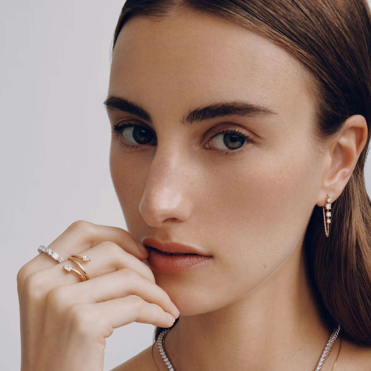 Bypass Wrap Ring | Trillion + Pear | 14k | Yellow Gold