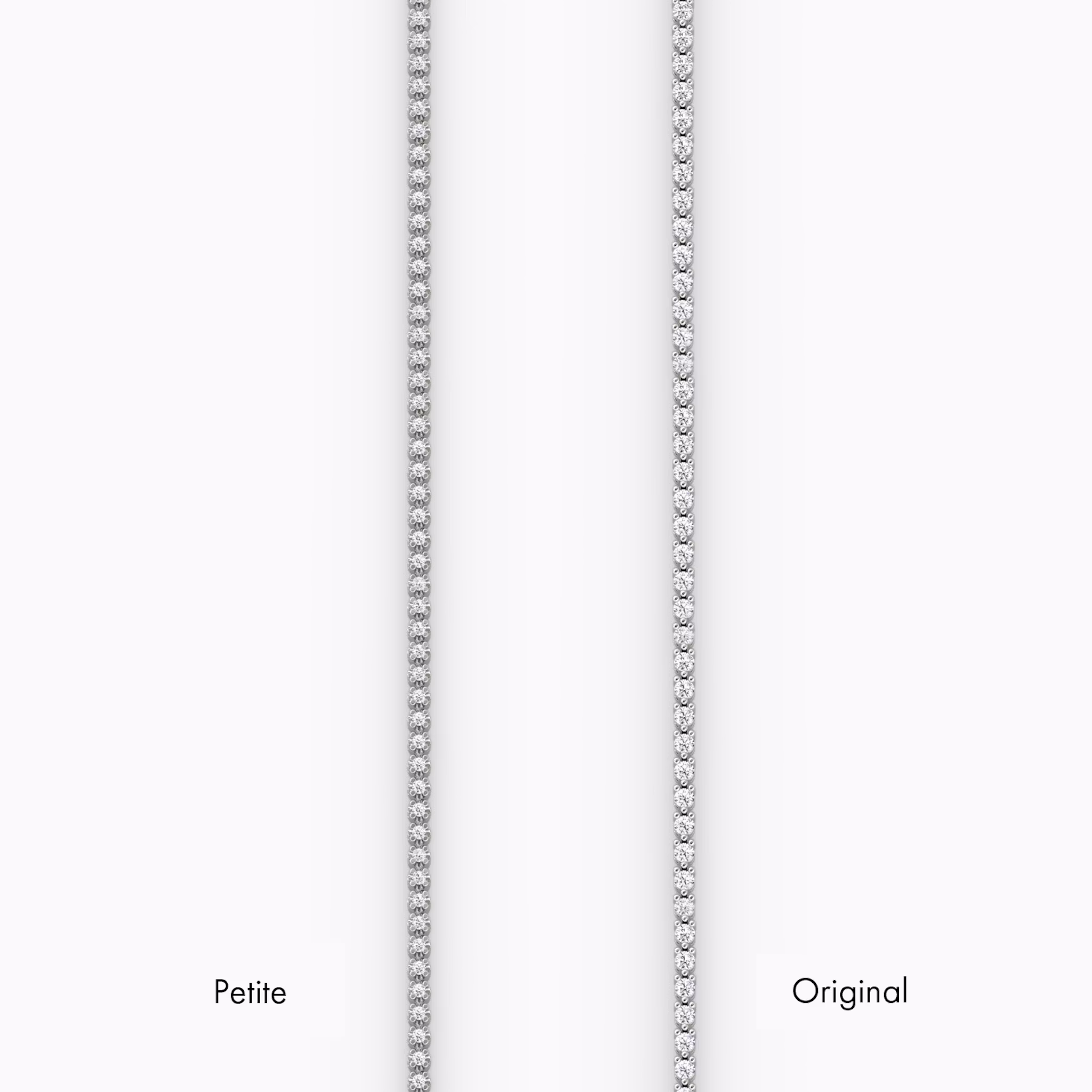 Tiny Tennis Bracelet | Round Brilliant | 14k | White Gold | diamondSize: original | chainLength: 6.5