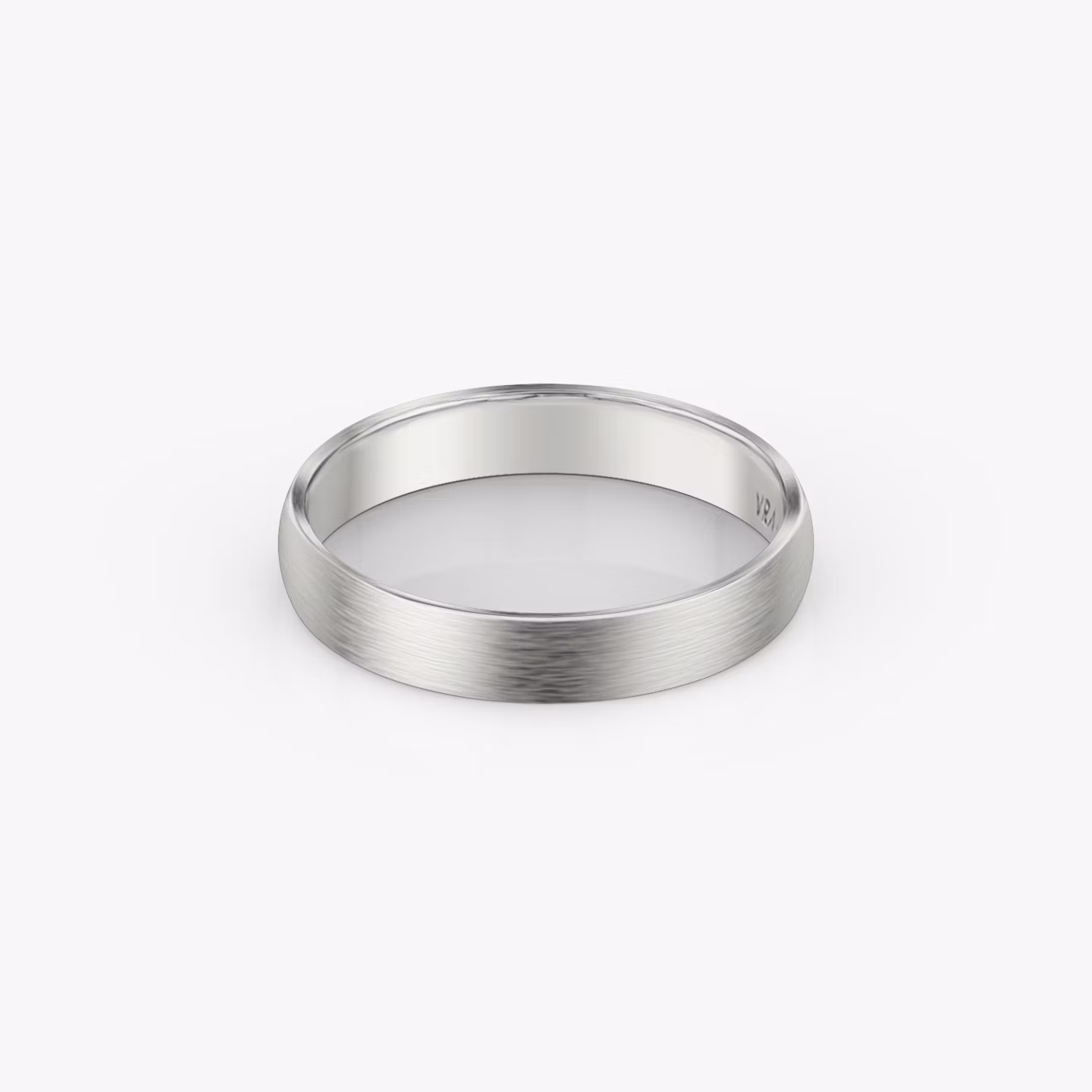 Brushed Round Band | Platinum | bandWidth: 4mm