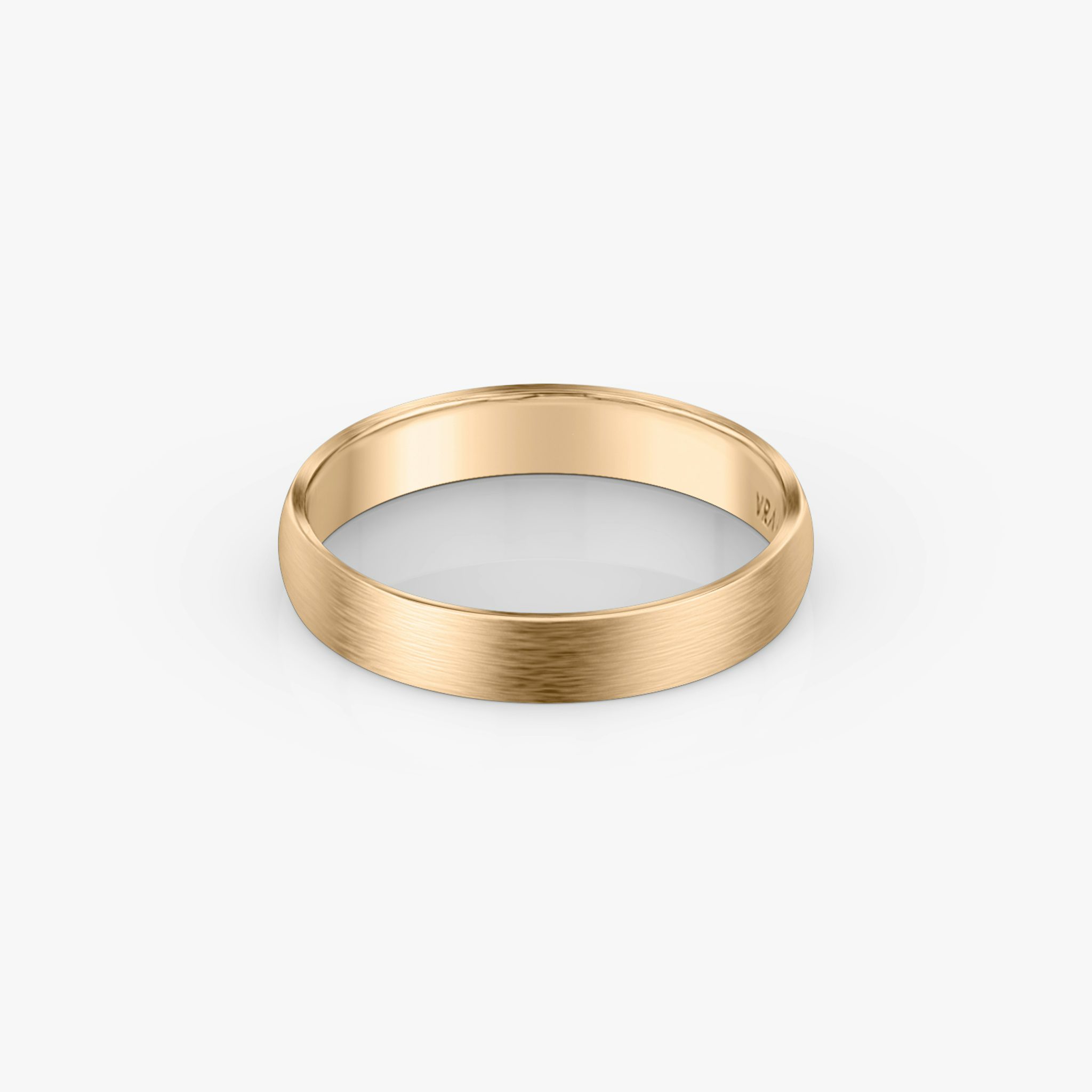 Brushed Round Band | 14k | Rose Gold | bandWidth: 4mm