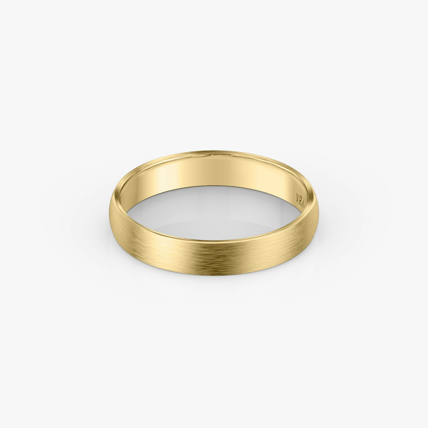 Brushed Round Band | 18k | Yellow Gold | bandWidth: 4mm