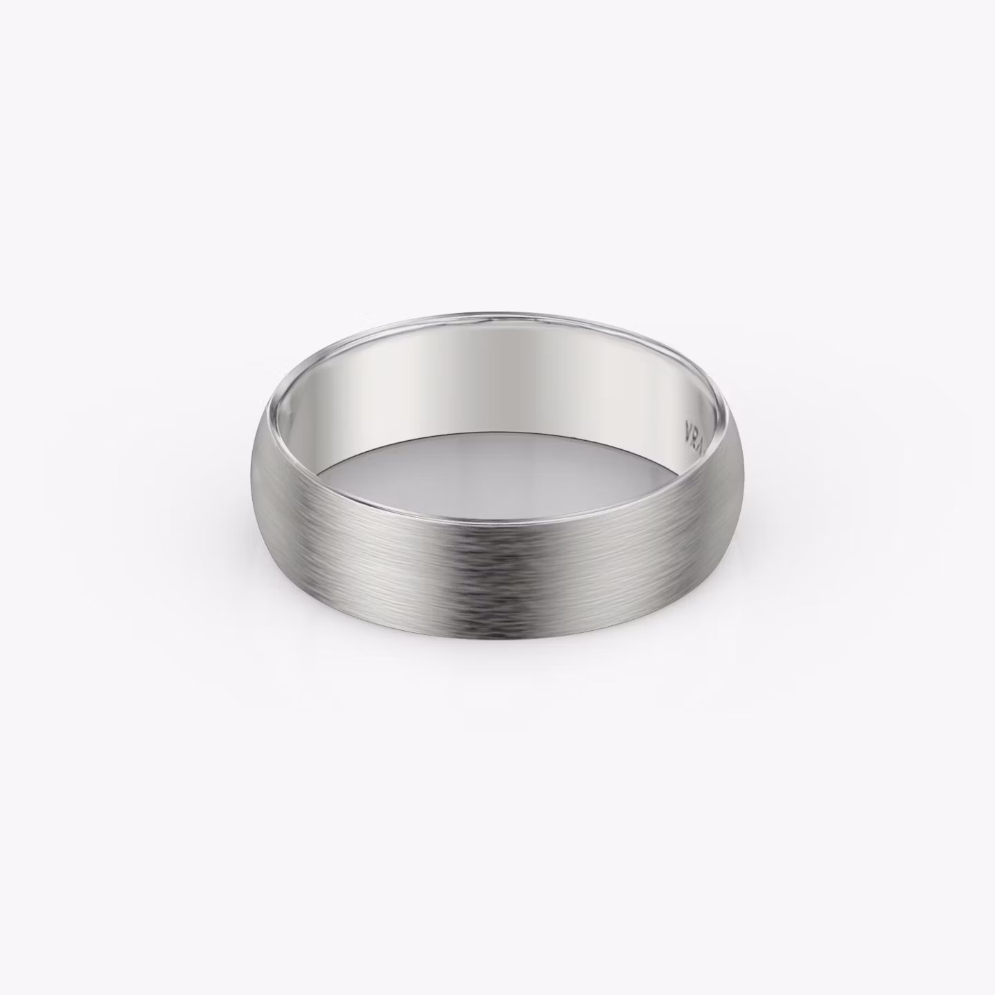 Brushed Round Band | Platinum | bandWidth: 6mm