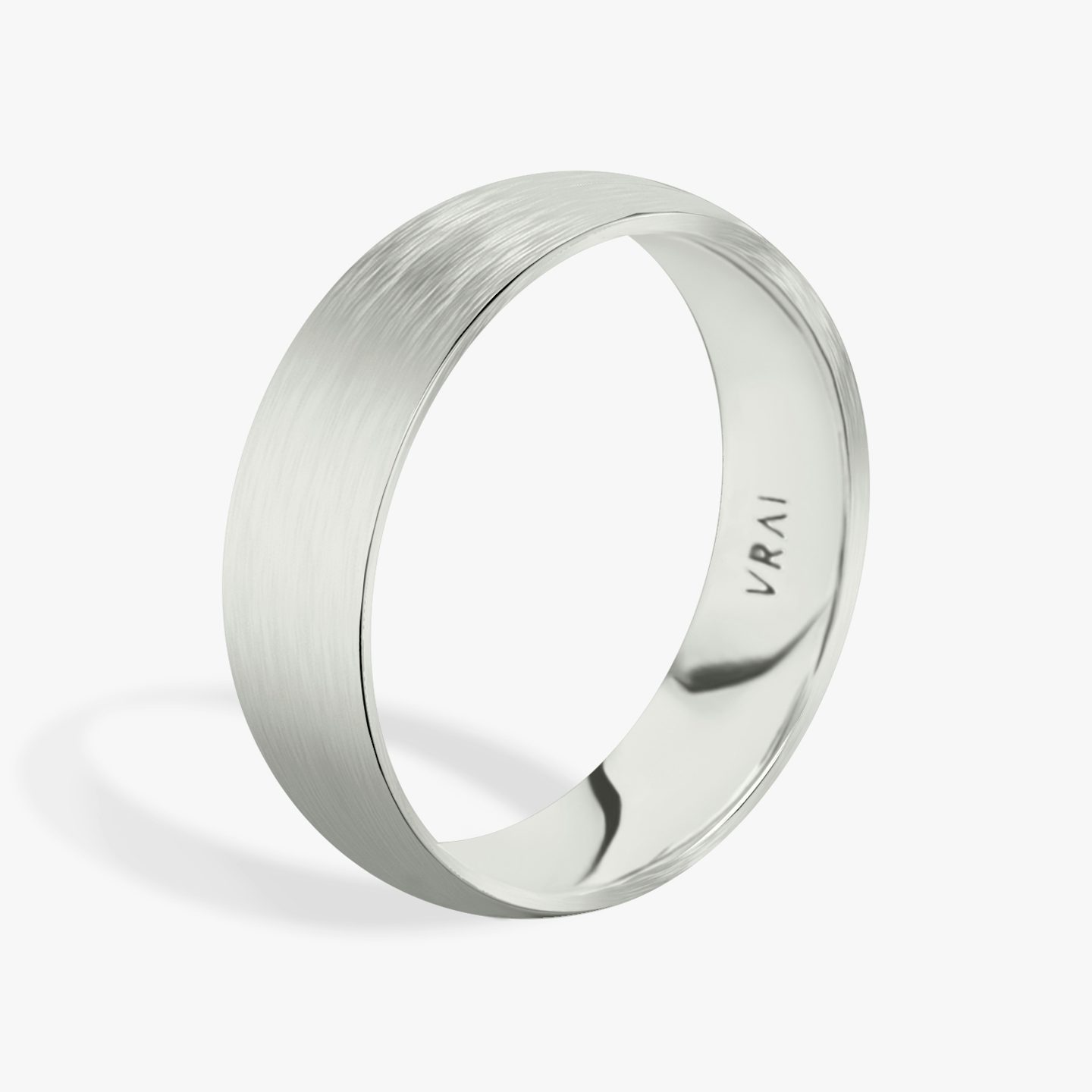 Brushed Round Band | Platinum | bandWidth: 6mm