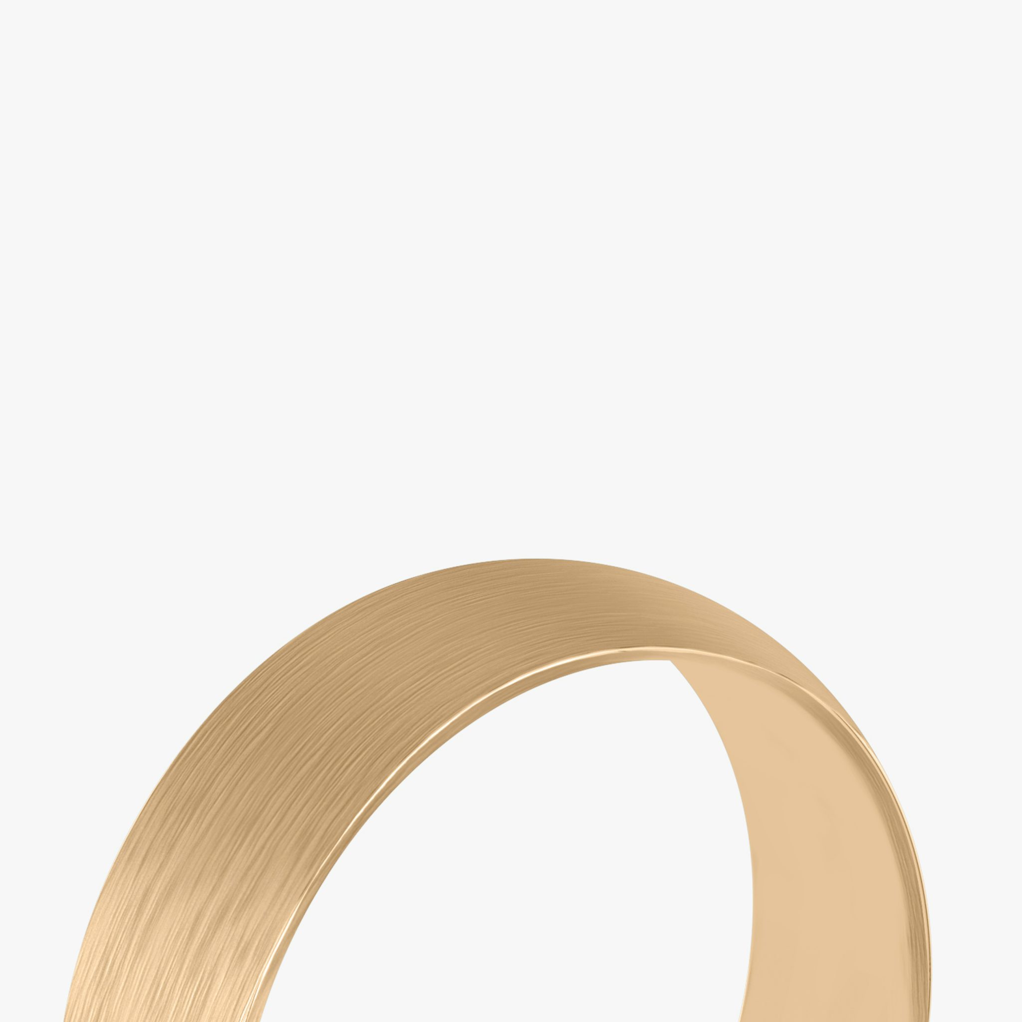 Brushed Round Band | 14k | Rose Gold | bandWidth: 6mm