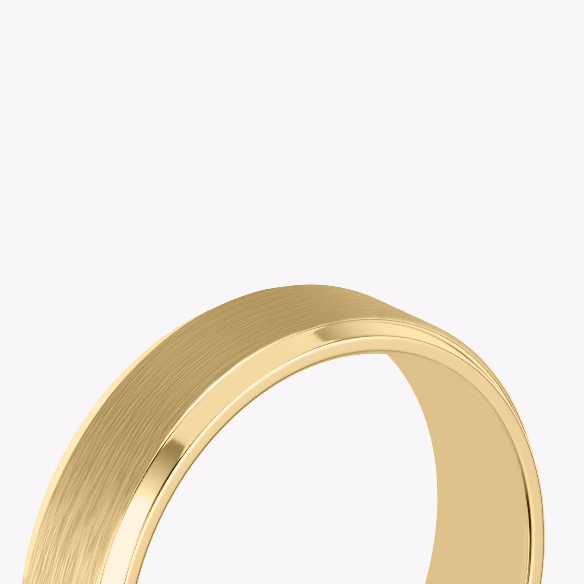 The Brushed Bevel Band | 18k | Yellow Gold | bandWidth: 6mm