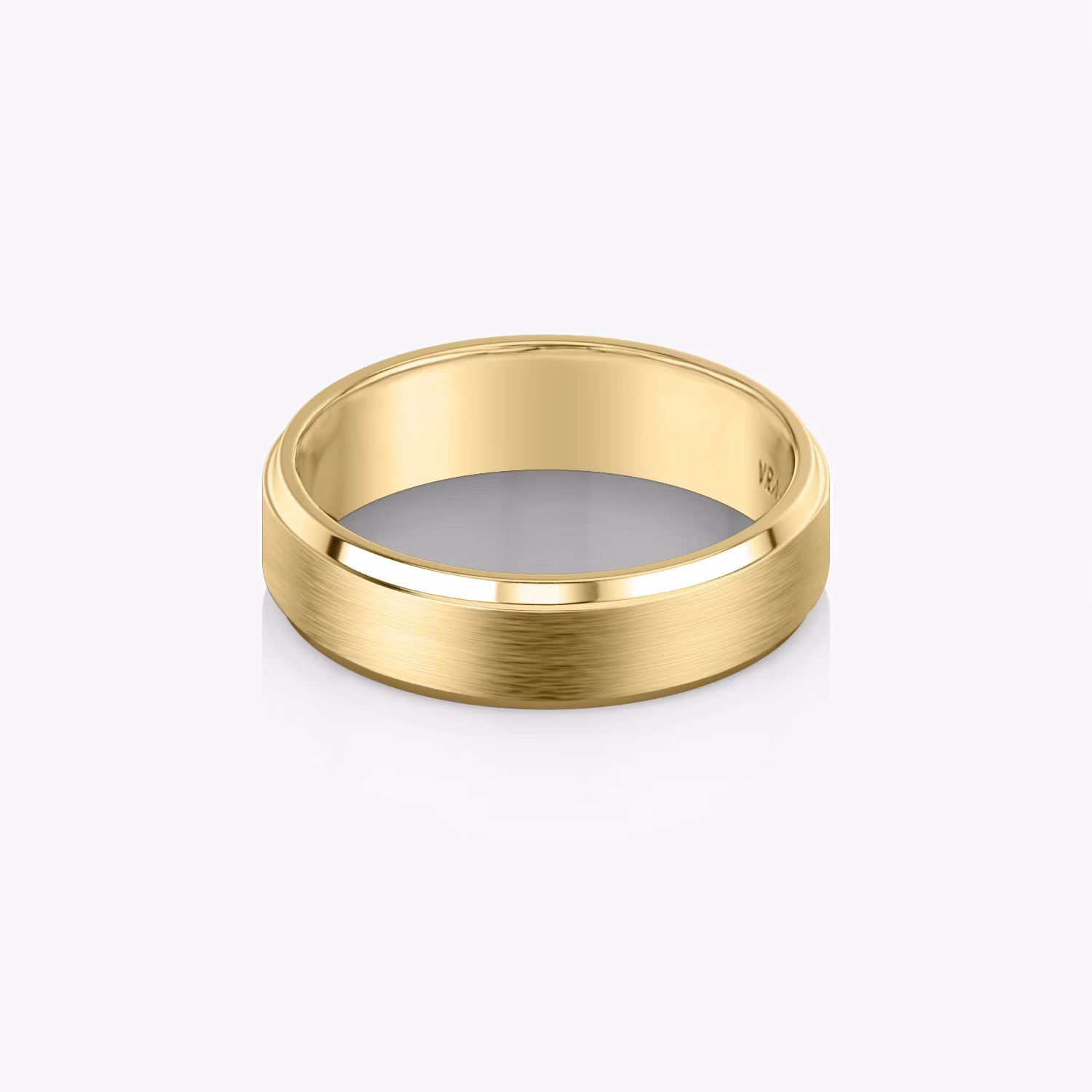 Brushed Bevel Band 6mm