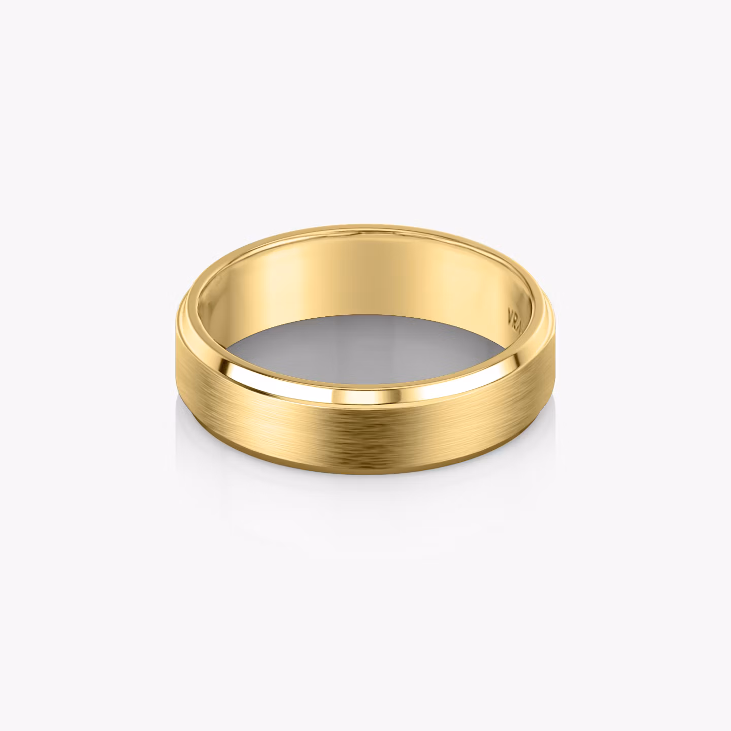 The Brushed Bevel Band  | Yellow Gold