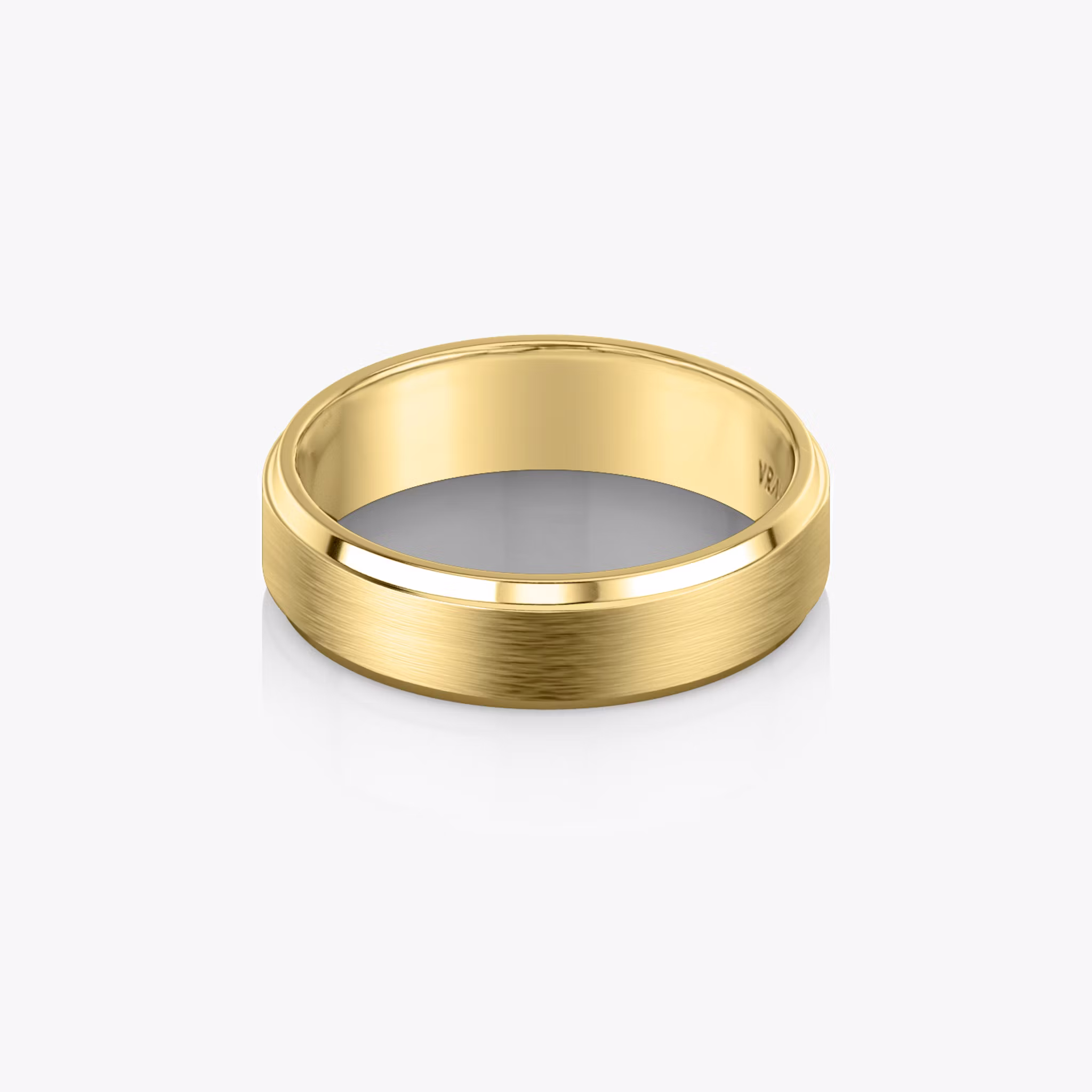 The Brushed Bevel Band | Yellow Gold