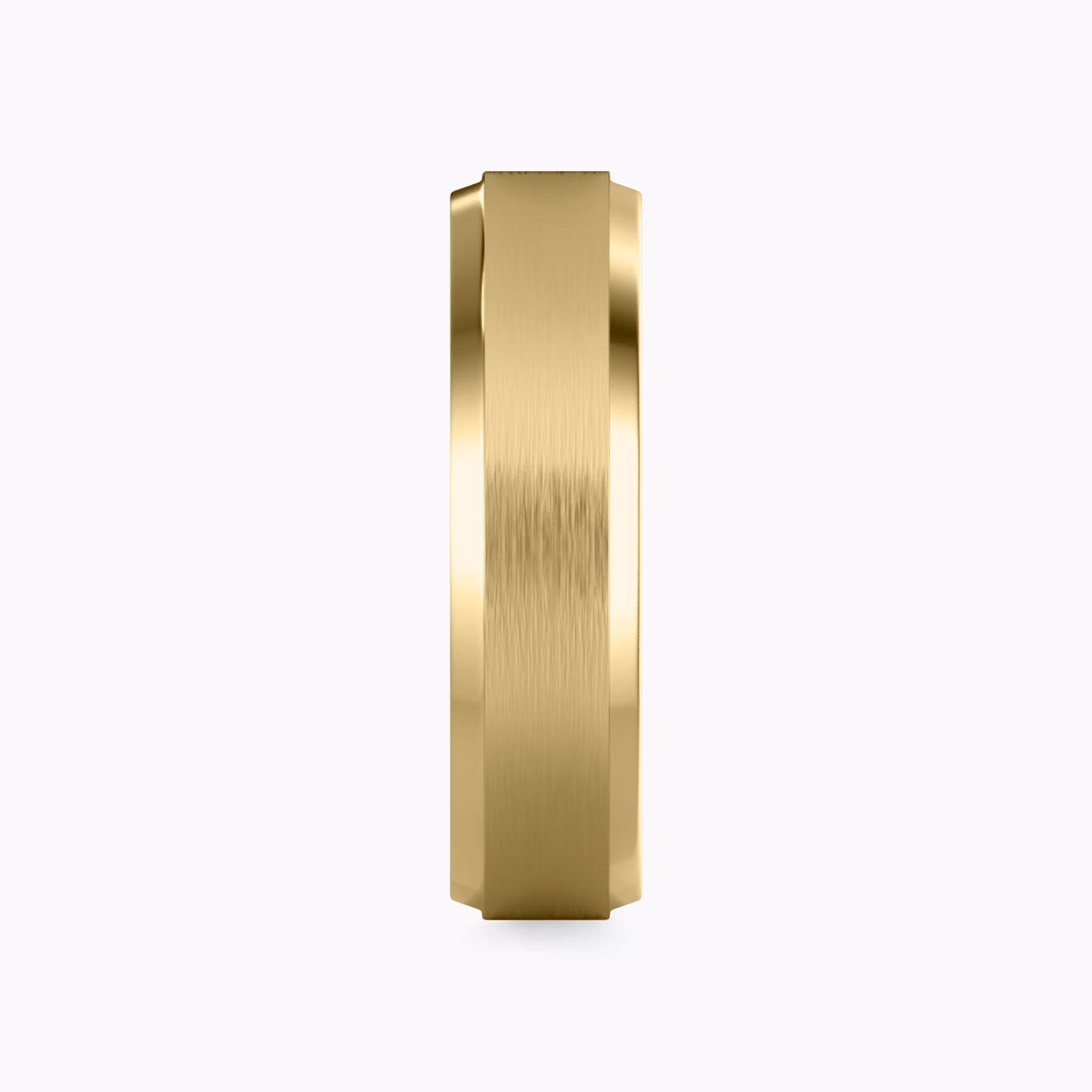 The Brushed Bevel Band | 18k | Yellow Gold | bandWidth: 6mm