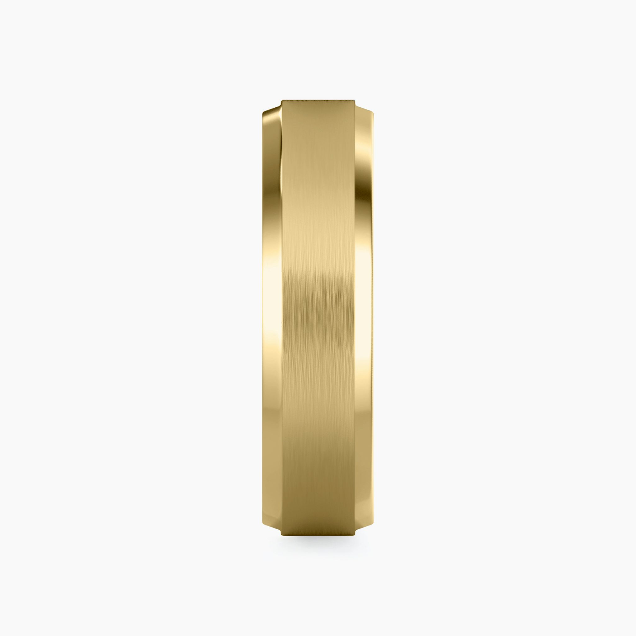 The Brushed Bevel Band | 18k | Yellow Gold | bandWidth: 6mm