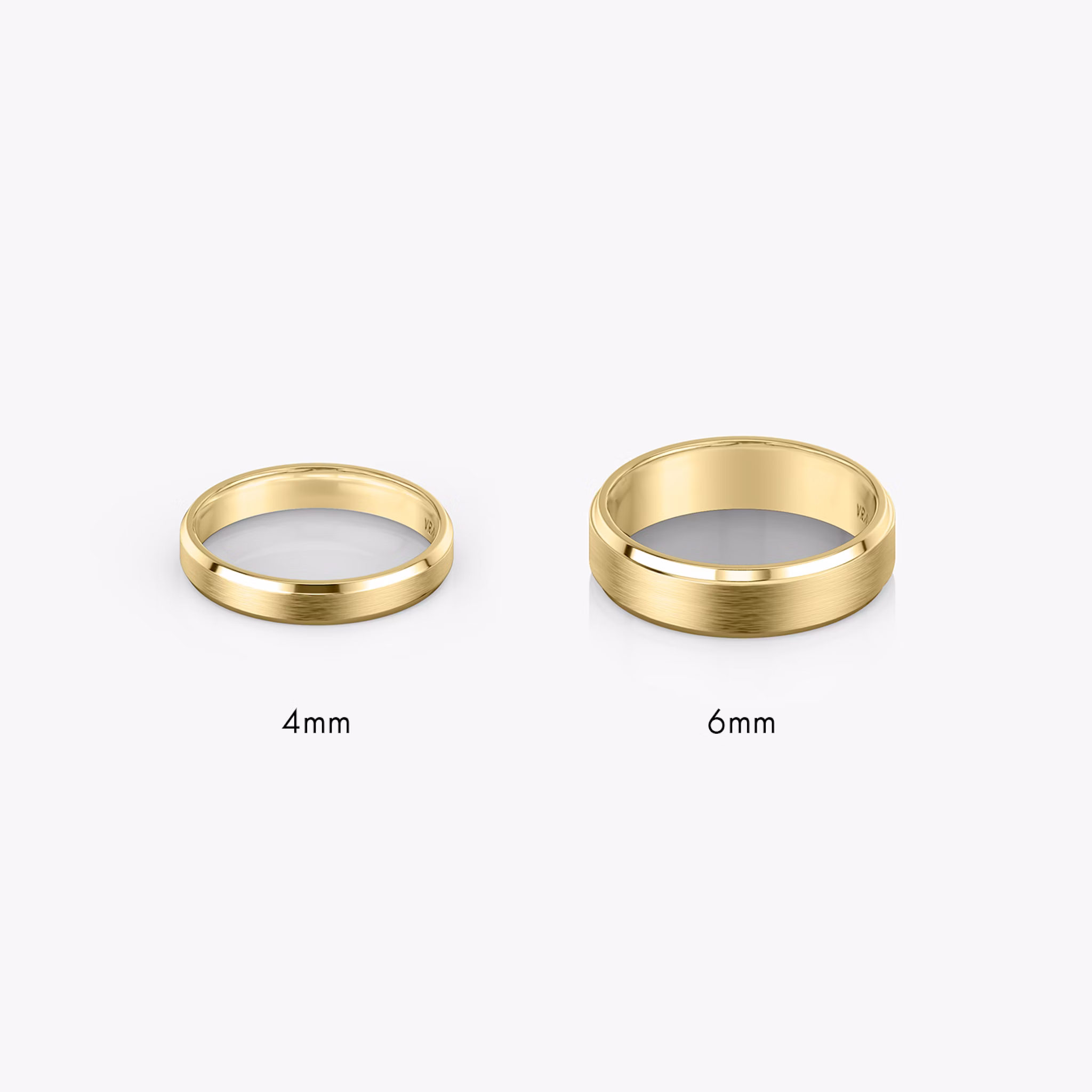 The Brushed Bevel Band | 18k | Yellow Gold | bandWidth: 6mm