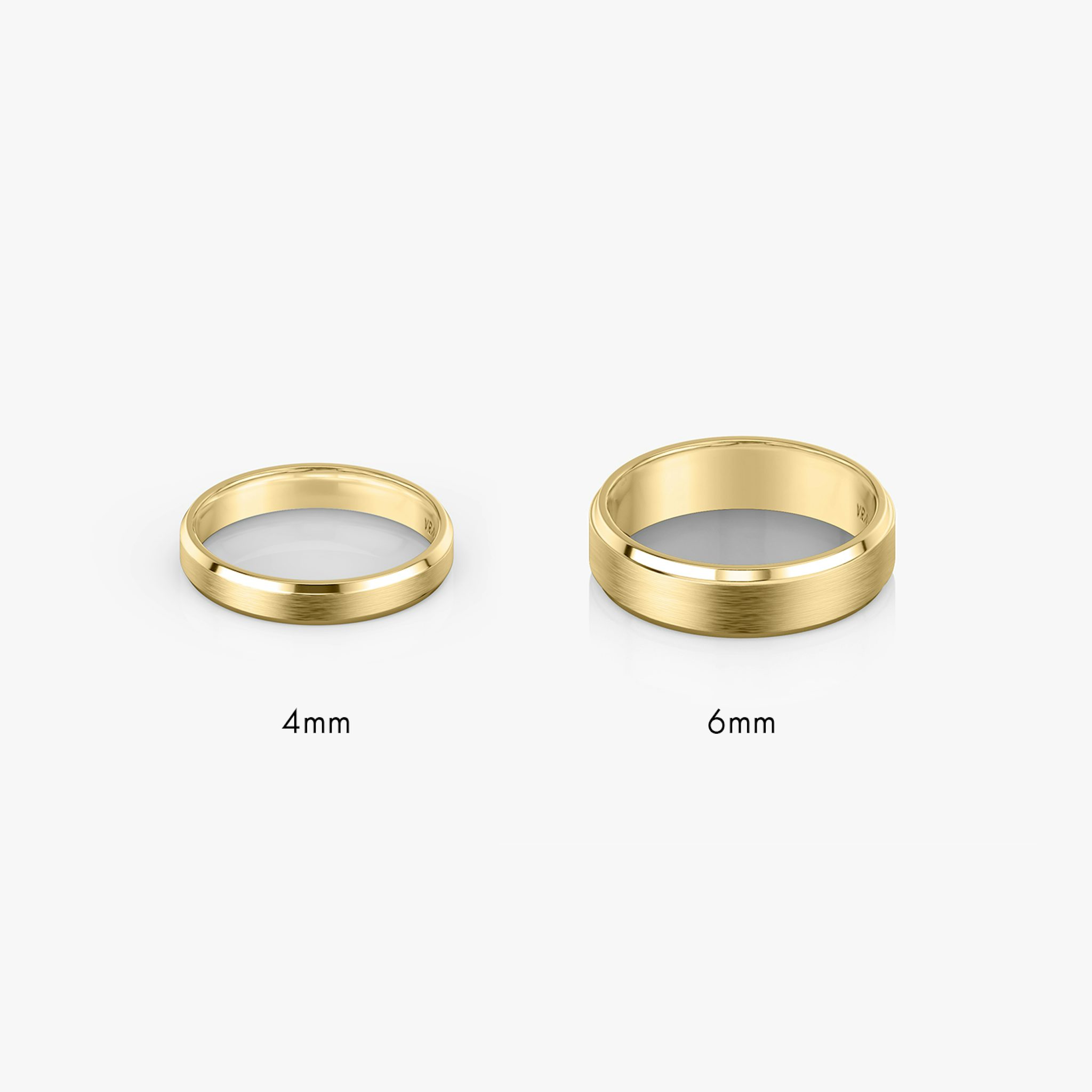 The Brushed Bevel Band | 18k | Yellow Gold | bandWidth: 6mm