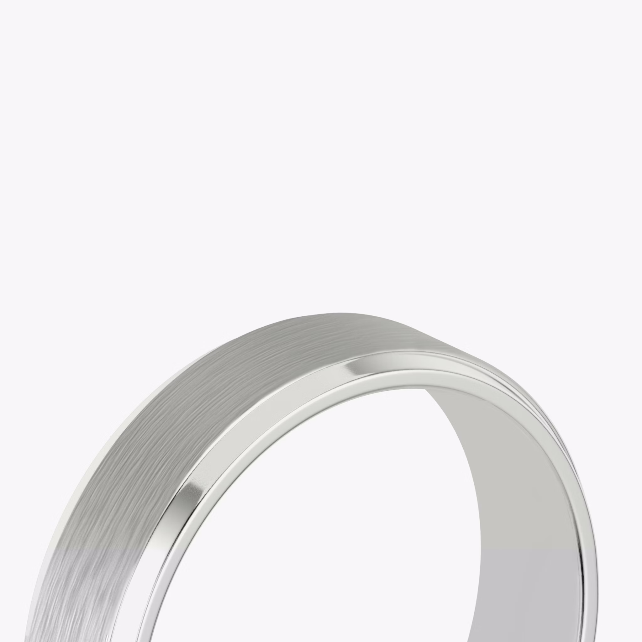 The Brushed Bevel Band | Platinum | bandWidth: 6mm