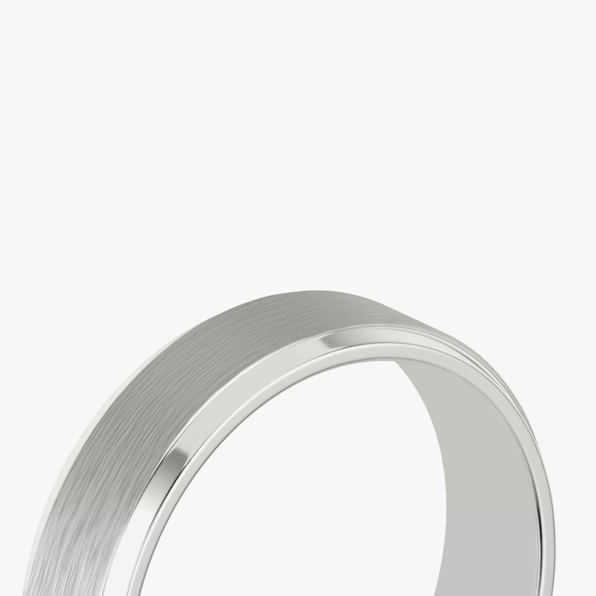 The Brushed Bevel Band | Platinum | bandWidth: 6mm