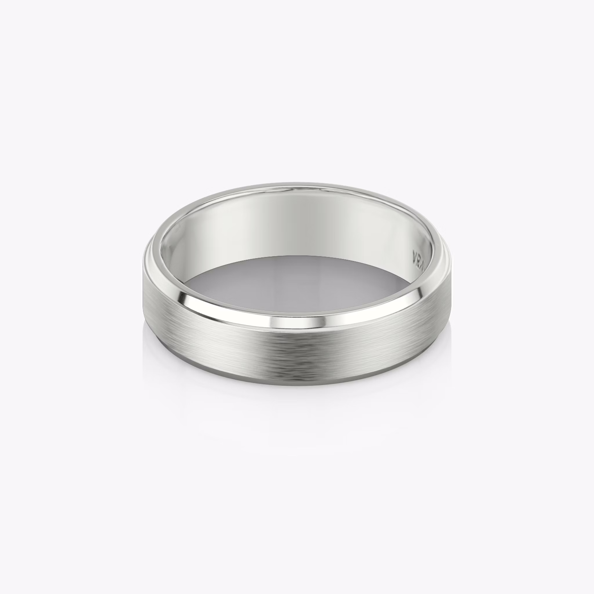 The Brushed Bevel Band | Platinum | bandWidth: 6mm