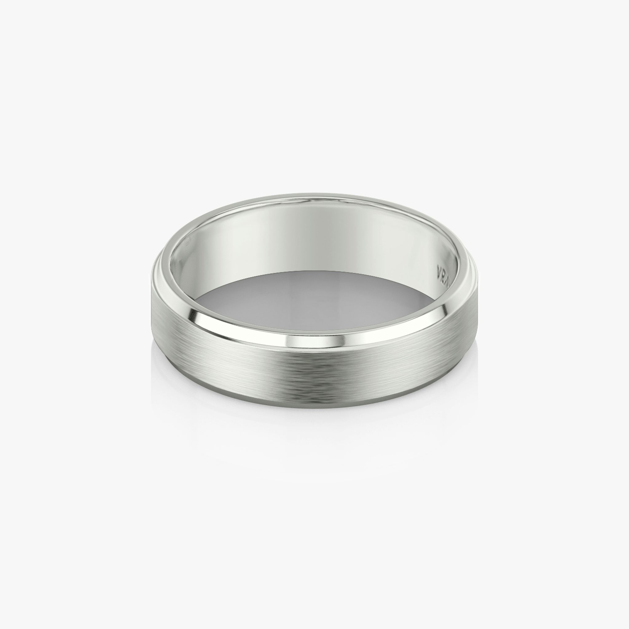 The Brushed Bevel Band | Platinum | bandWidth: 6mm