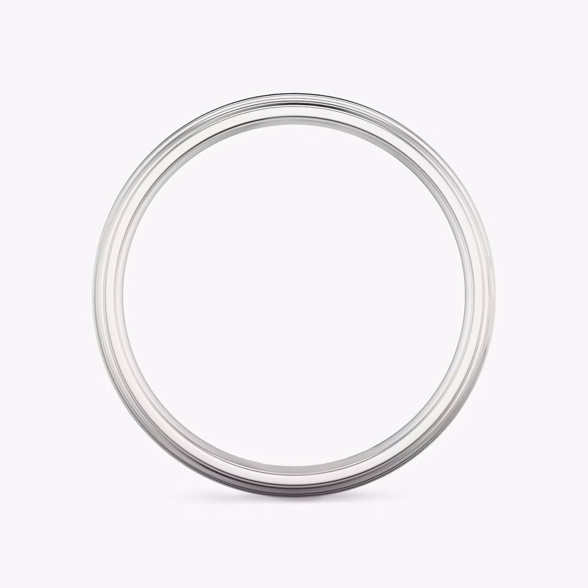 The Brushed Bevel Band | 18k | White Gold | bandWidth: 6mm