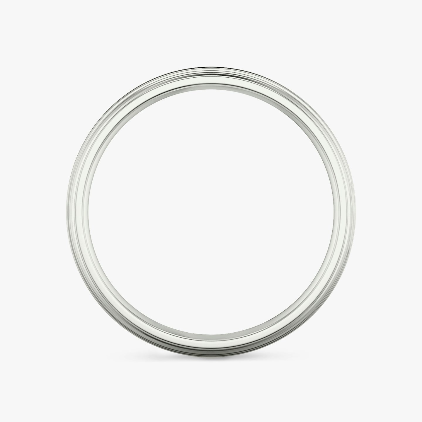 Brushed Bevel Ehering | Platin | bandWidth: 6mm