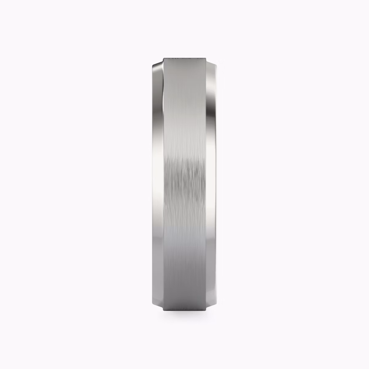 The Brushed Bevel Band | 18k | White Gold | bandWidth: 6mm