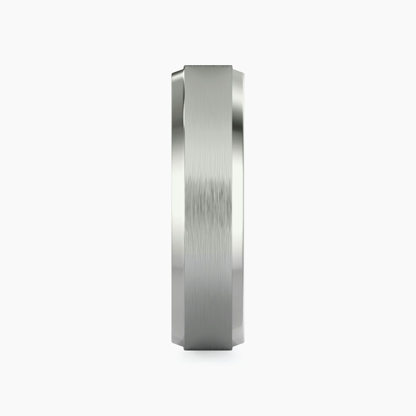 Brushed Bevel Ehering | Platin | bandWidth: 6mm