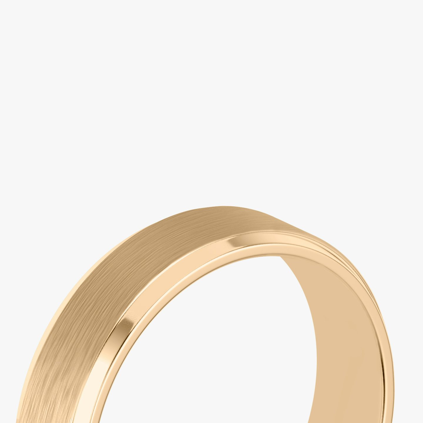 The Brushed Bevel Band | 14k | Rose Gold | bandWidth: 6mm