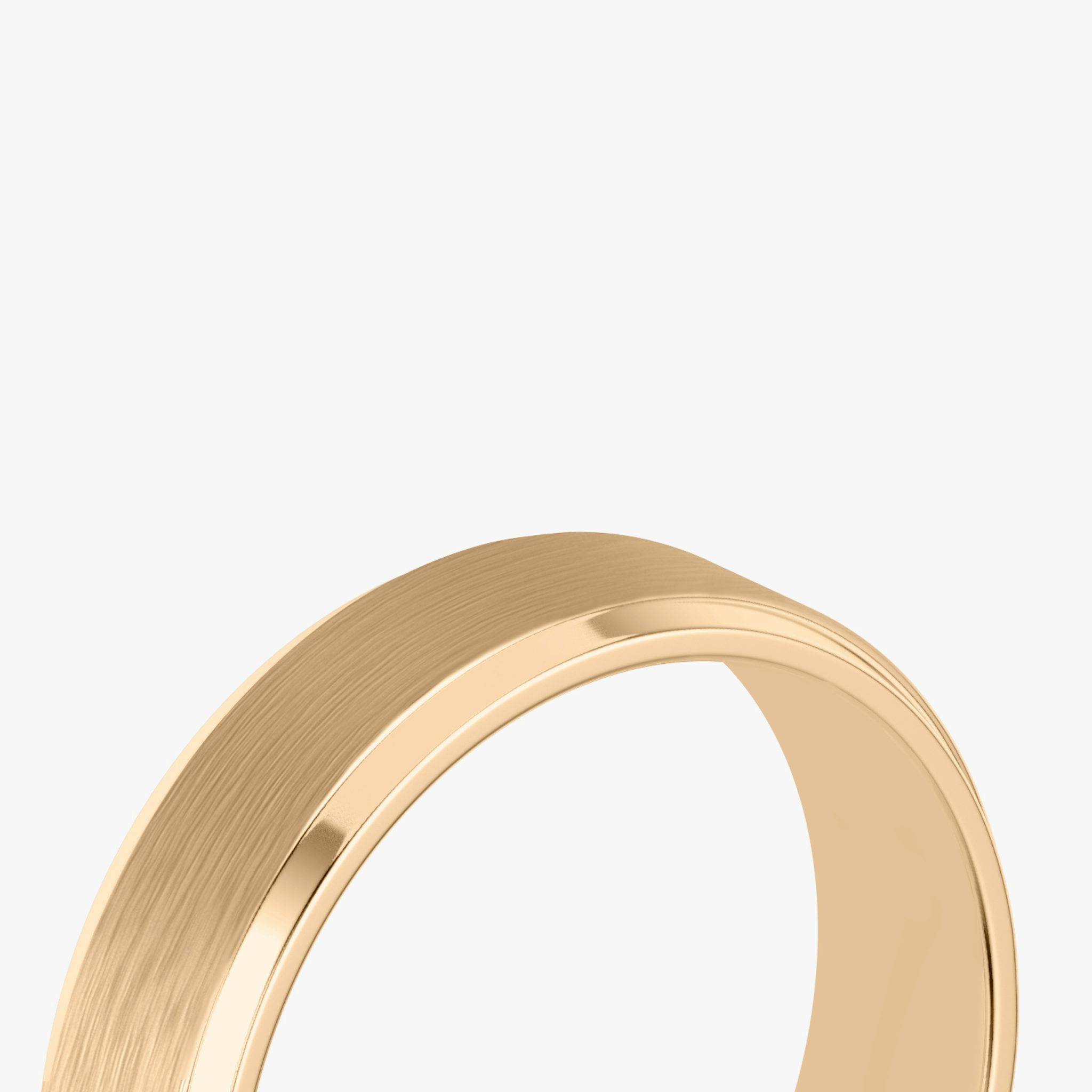 The Brushed Bevel Band | 14k | Rose Gold | bandWidth: 6mm