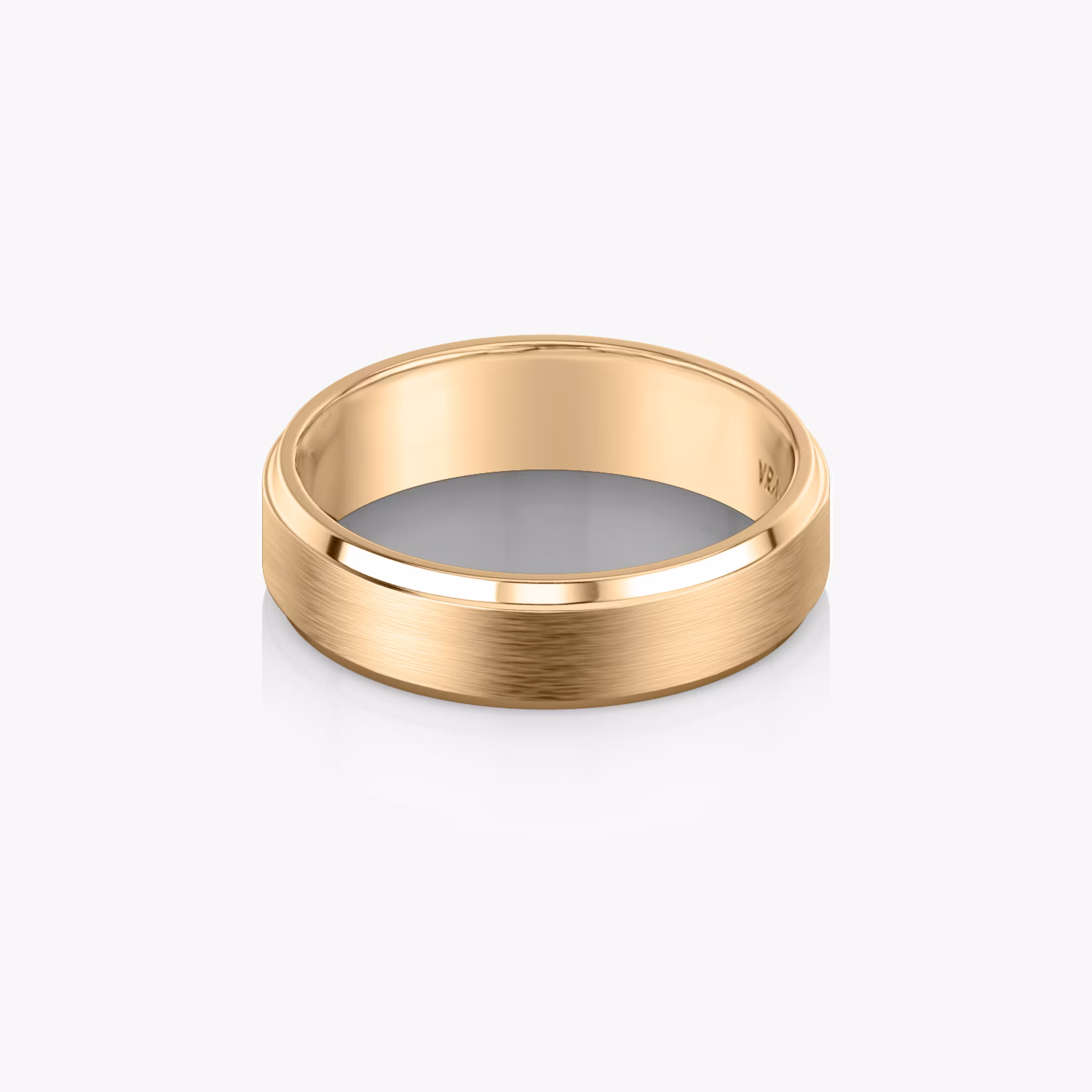 The Brushed Bevel Band | Rose Gold