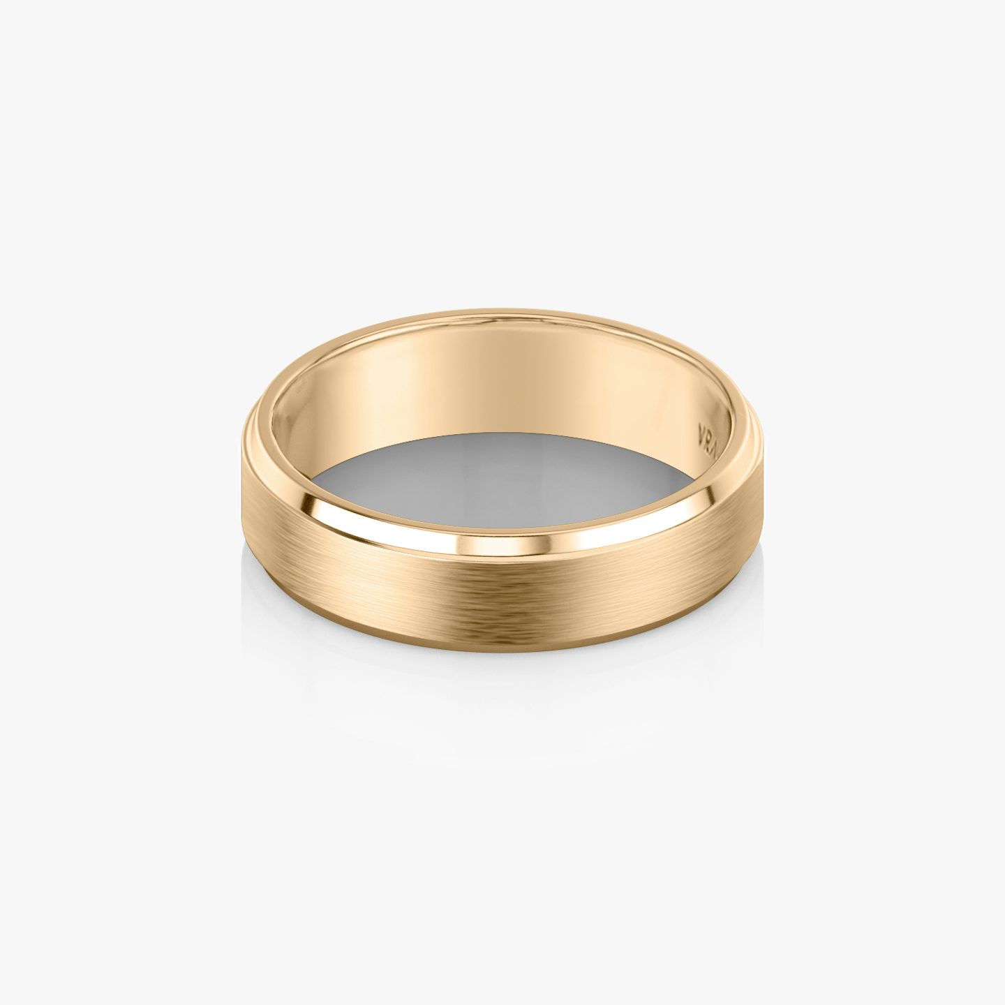 The Brushed Bevel Band | 14k | Rose Gold | bandWidth: 6mm