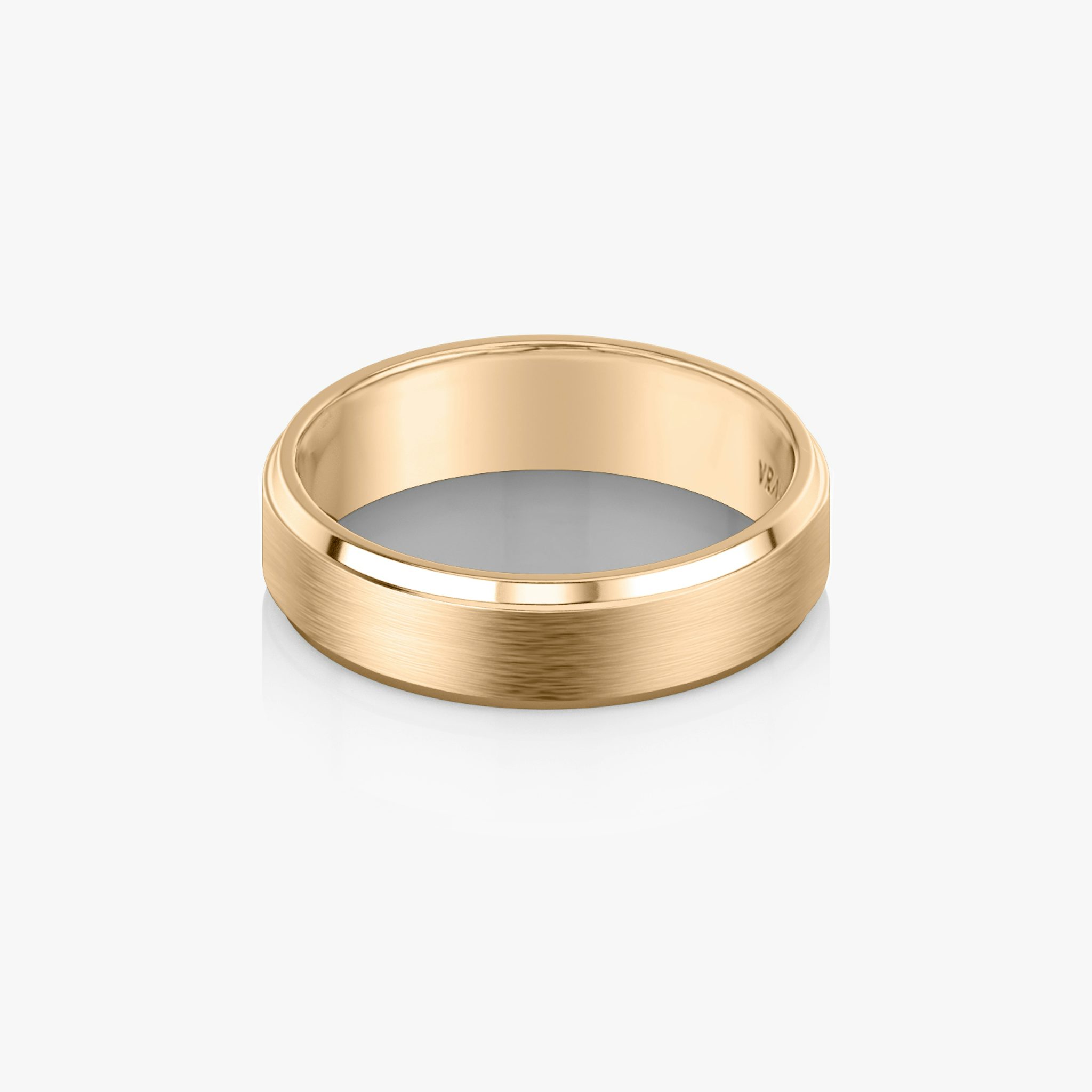 The Brushed Bevel Band | 14k | Rose Gold | bandWidth: 6mm