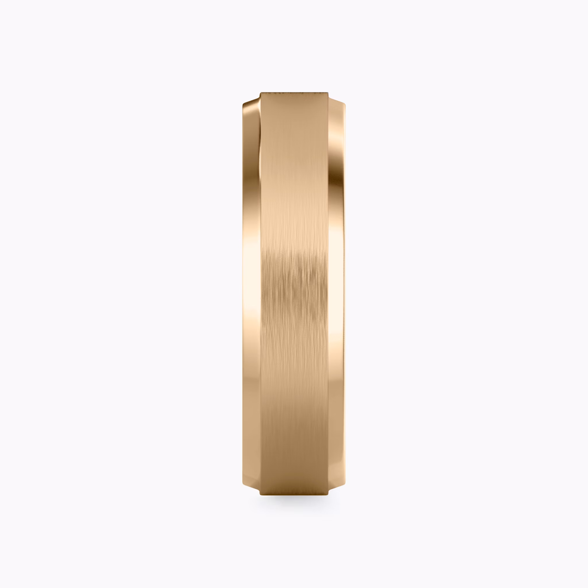 The Brushed Bevel Band | 14k | Rose Gold | bandWidth: 6mm