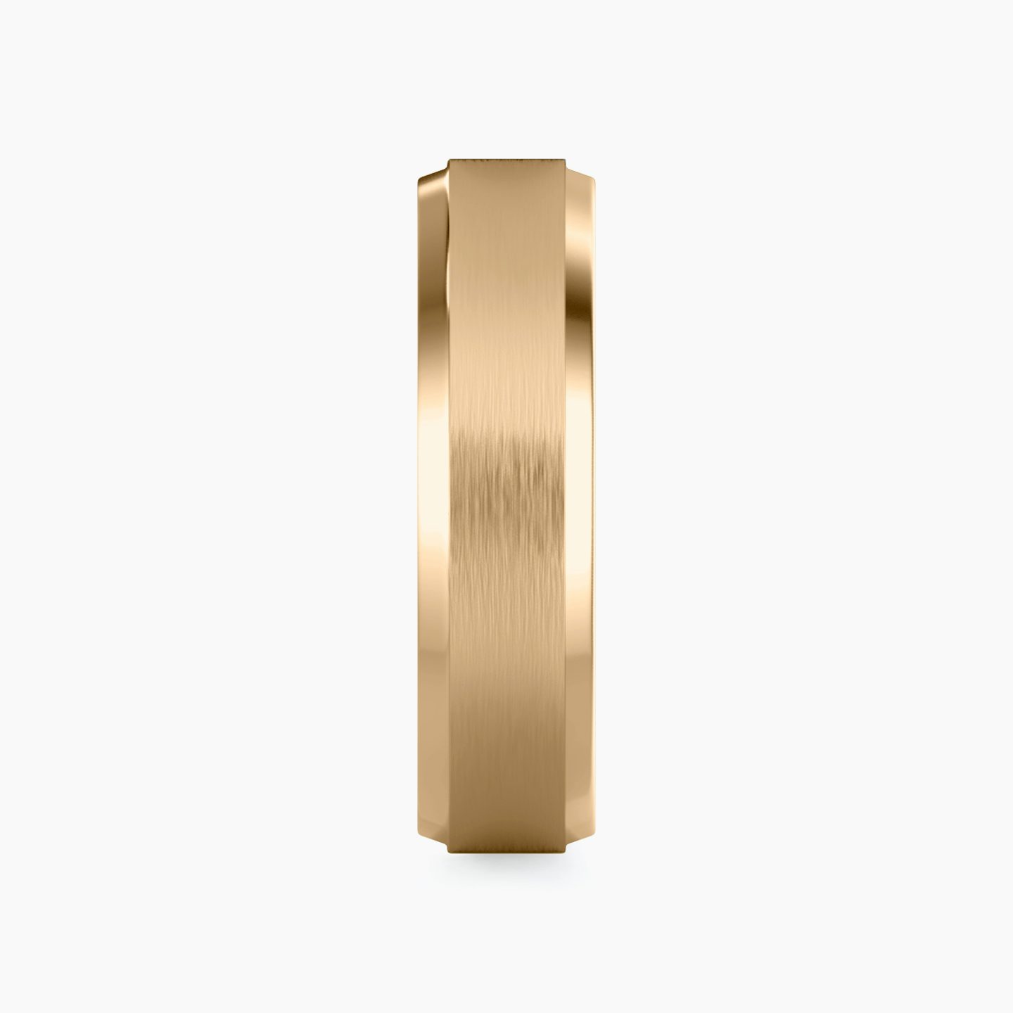 The Brushed Bevel Band | 14k | Rose Gold | bandWidth: 6mm