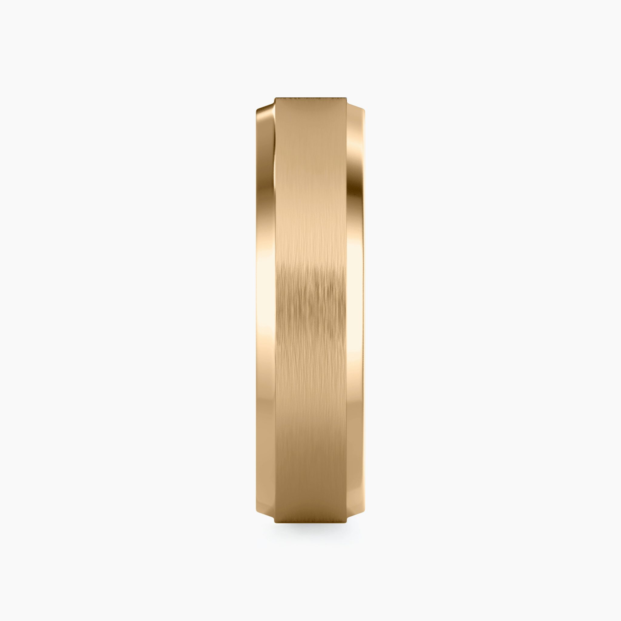 The Brushed Bevel Band | 14k | Rose Gold | bandWidth: 6mm