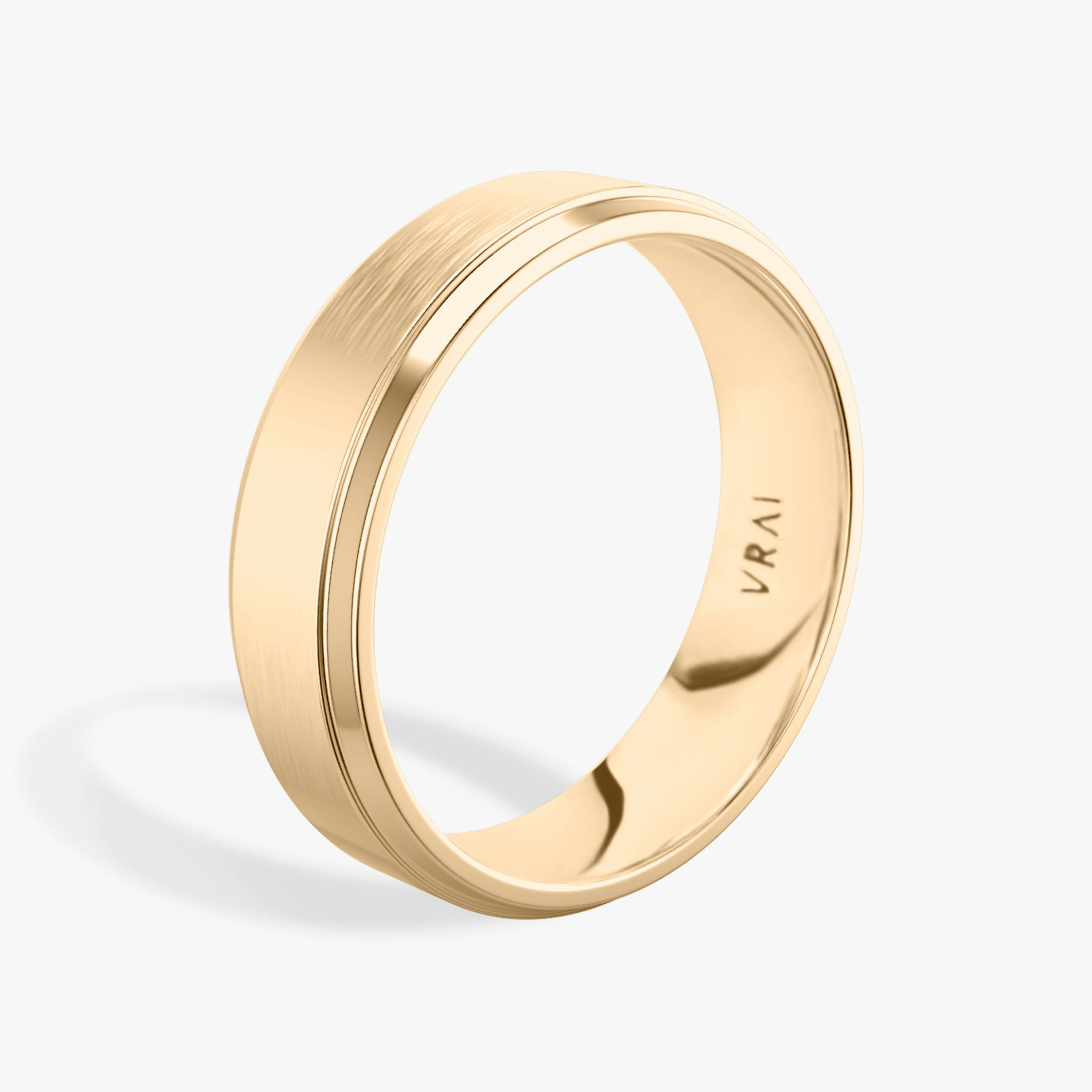The Brushed Bevel Band | 14k | Rose Gold | bandWidth: 6mm