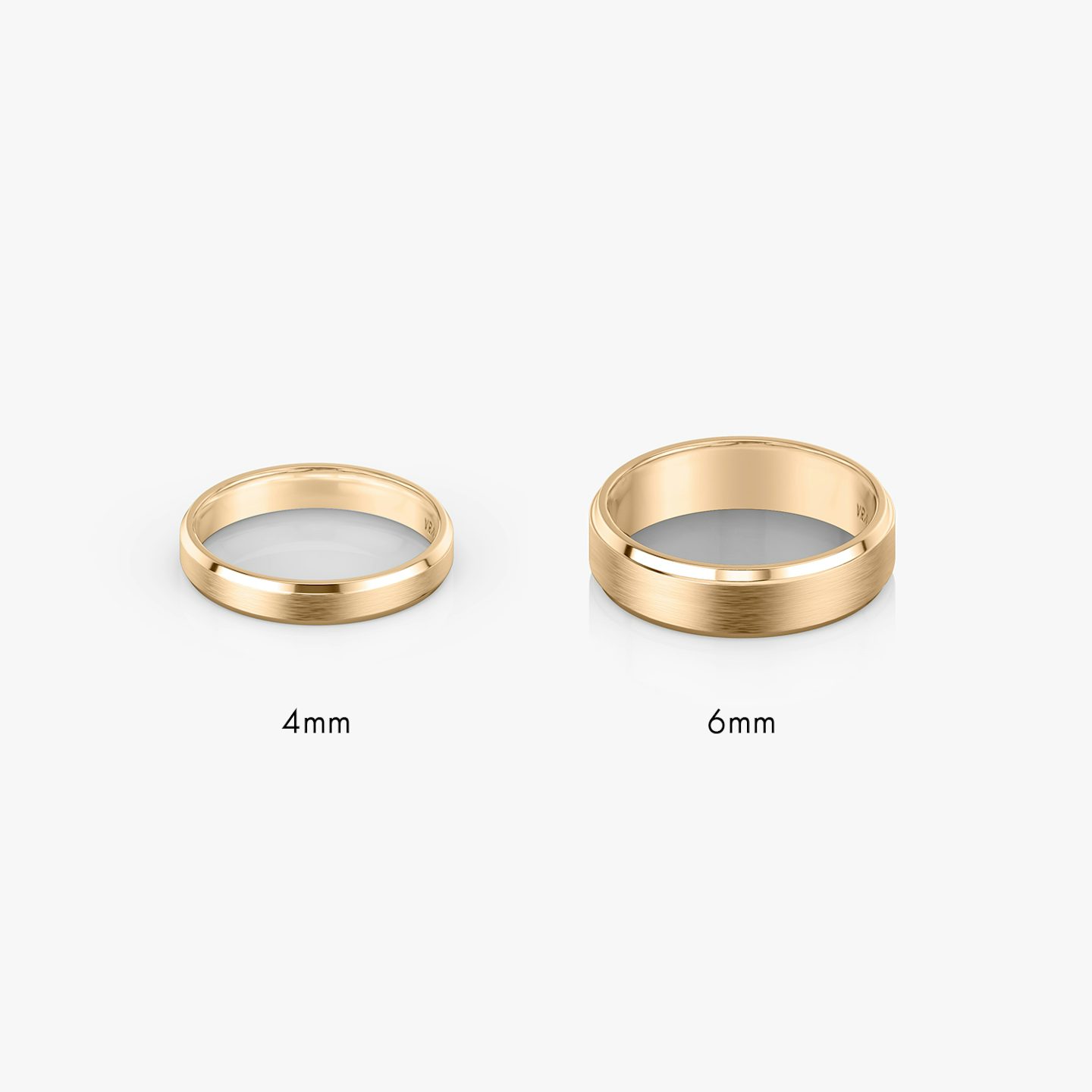 The Brushed Bevel Band | 14k | Rose Gold | bandWidth: 6mm