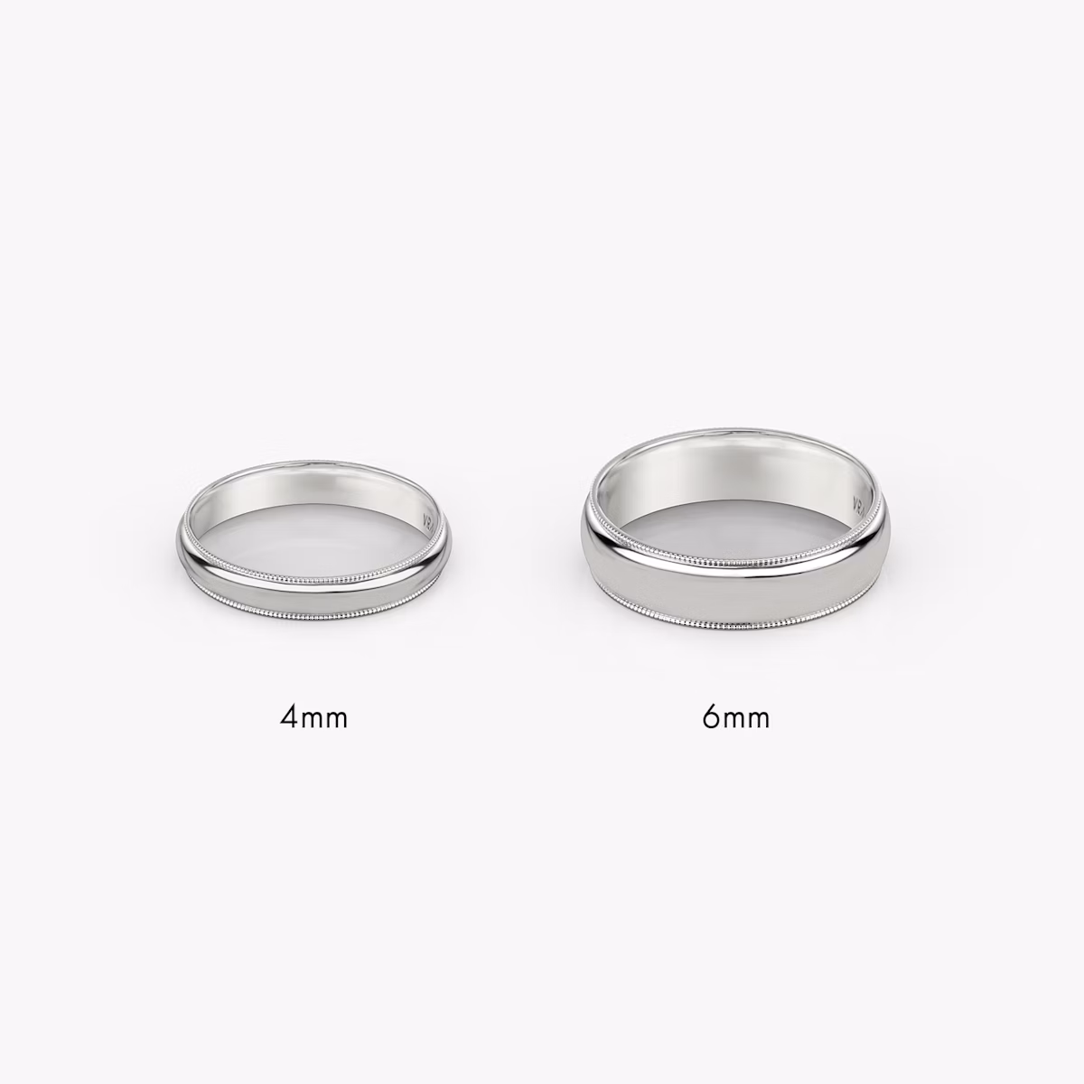 The Milgrain Band | 18k | White Gold | bandWidth: 6mm