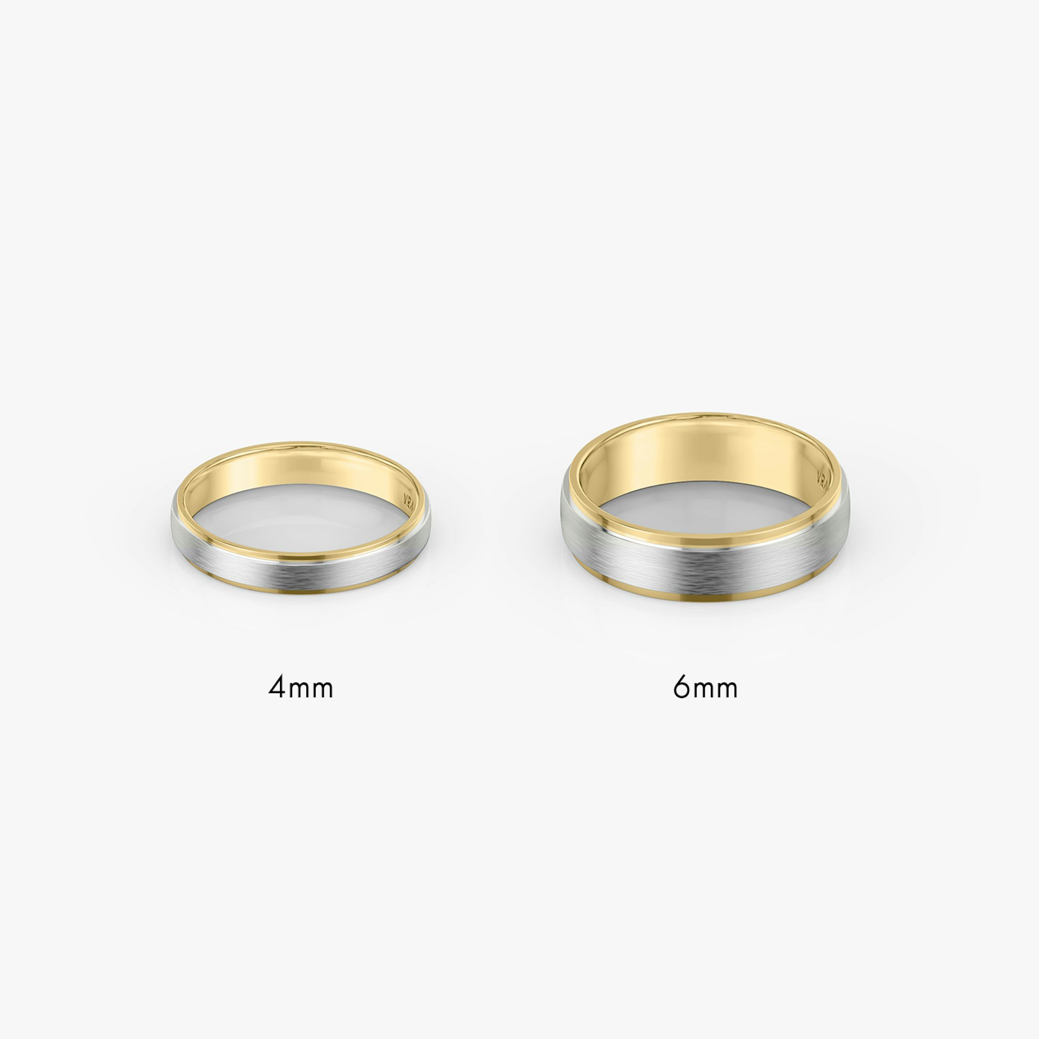 The Two Tone Band | 18k | white-gold-and-yellow-gold | bandWidth: 4mm