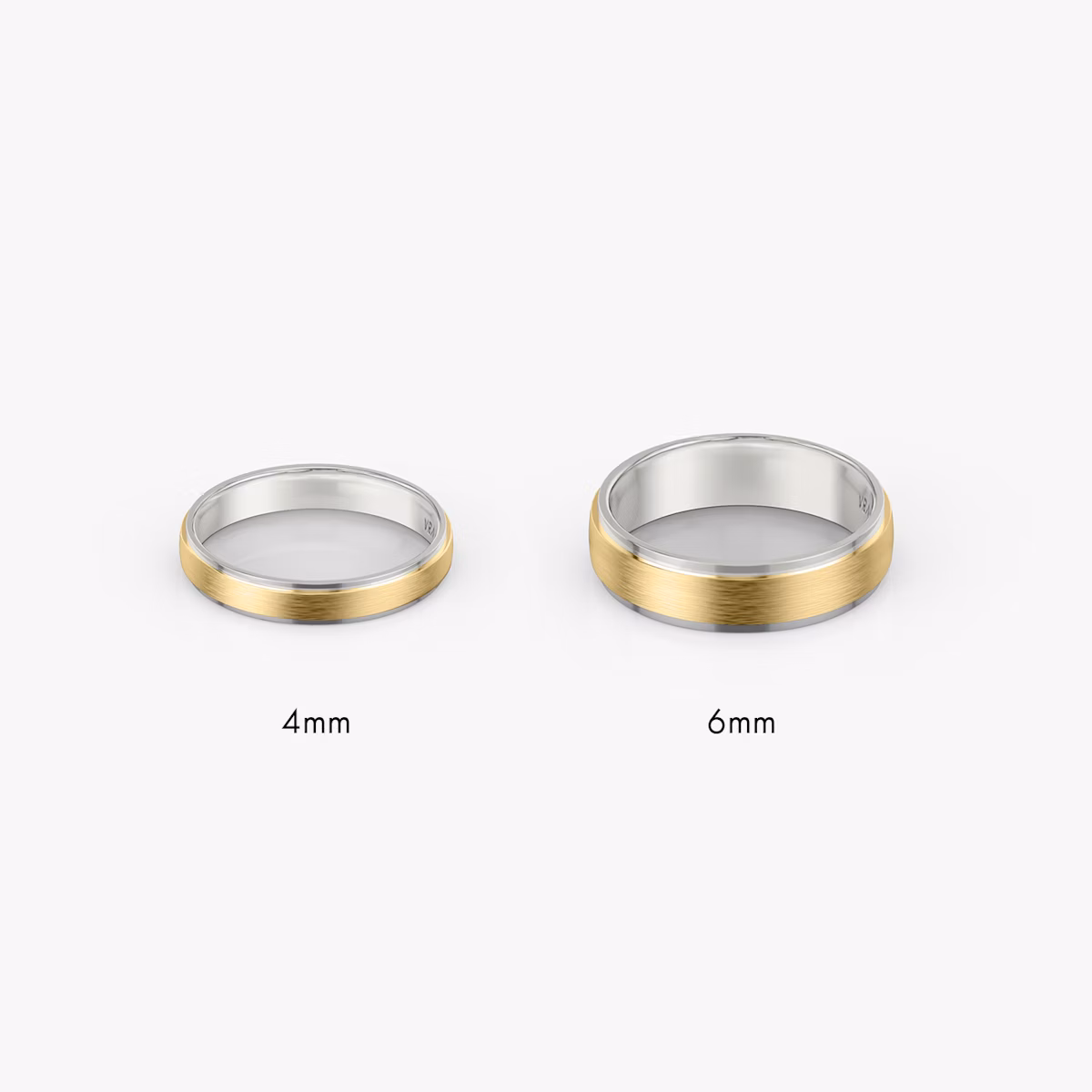 The Two Tone Band | 18k | yellow-gold-and-white-gold | bandWidth: 4mm