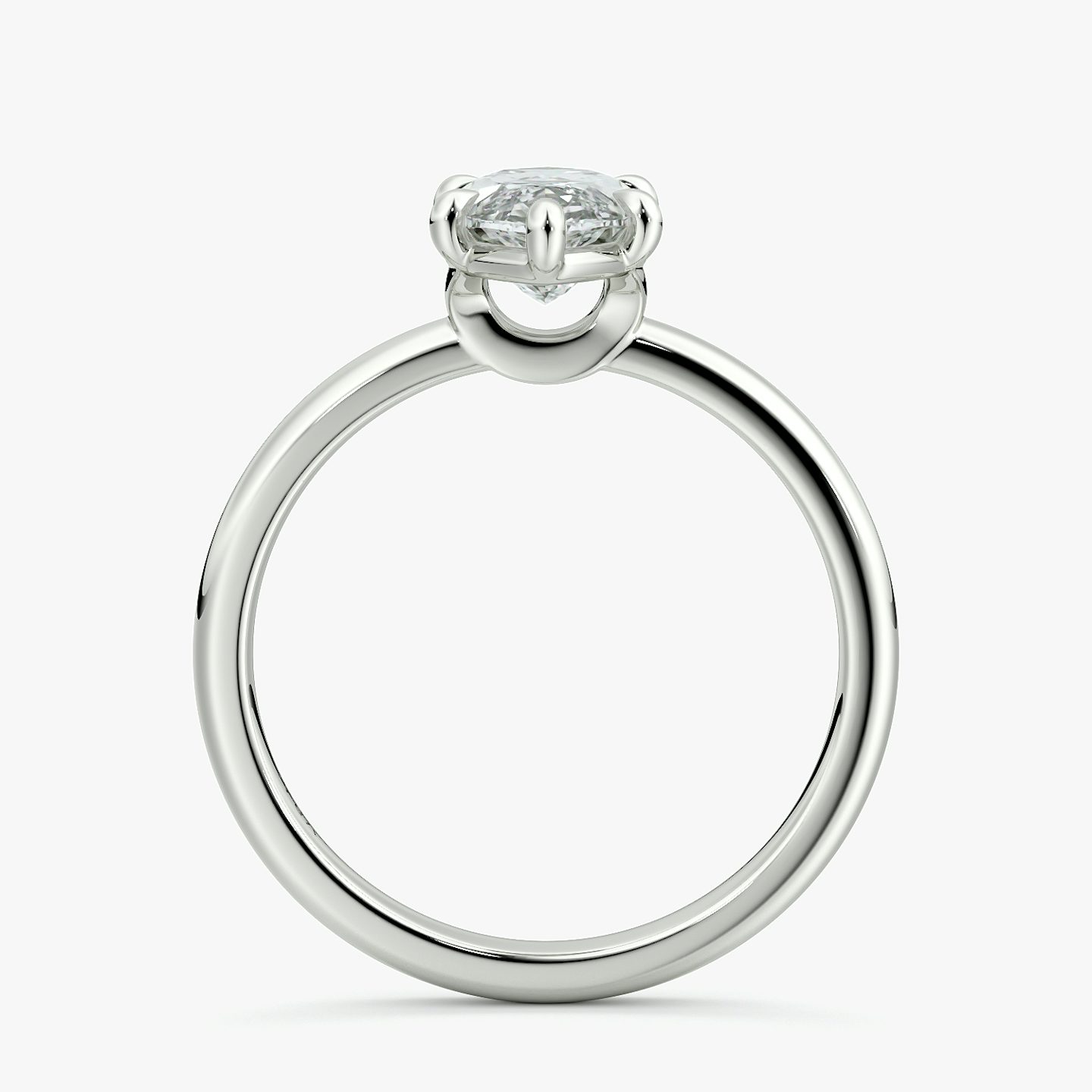 The Signature 6 Prong | Marquise | 18k | White Gold | bandAccent: Plain | bandWidth: large | hiddenHalo: no | diamondOrientation: vertical | caratWeight: other