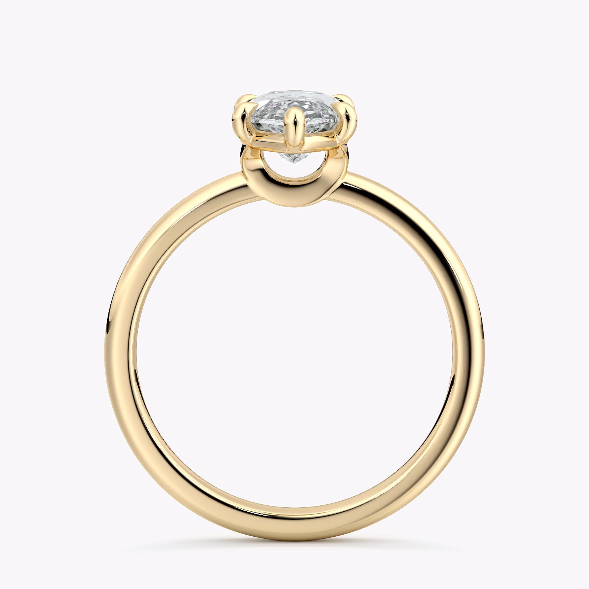 The Signature 6 Prong | Marquise | 18k | Yellow Gold | bandAccent: Plain | bandWidth: large | hiddenHalo: no | diamondOrientation: vertical | caratWeight: other