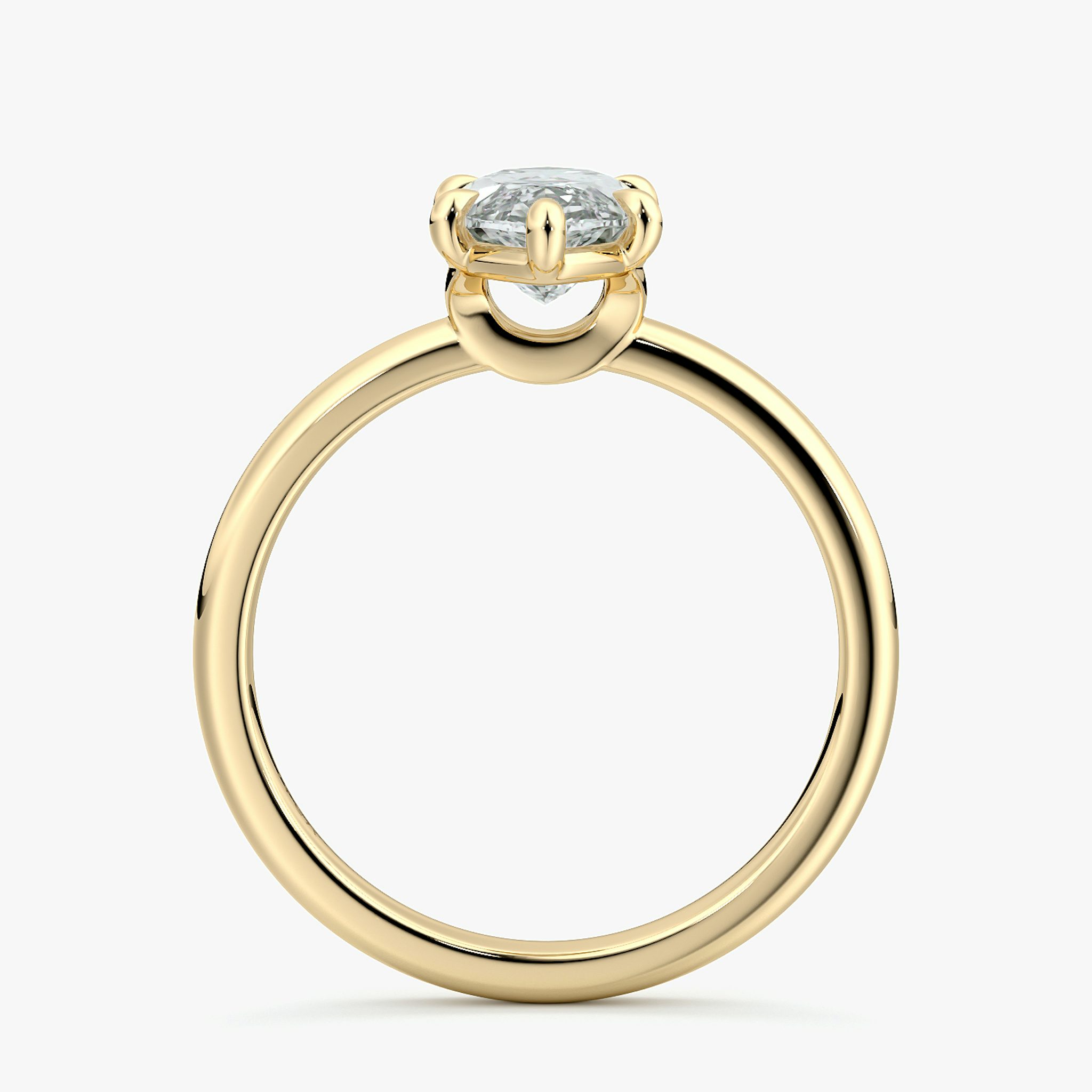 The Signature 6 Prong | Marquise | 18k | Yellow Gold | bandAccent: Plain | bandWidth: large | hiddenHalo: no | diamondOrientation: vertical | caratWeight: other
