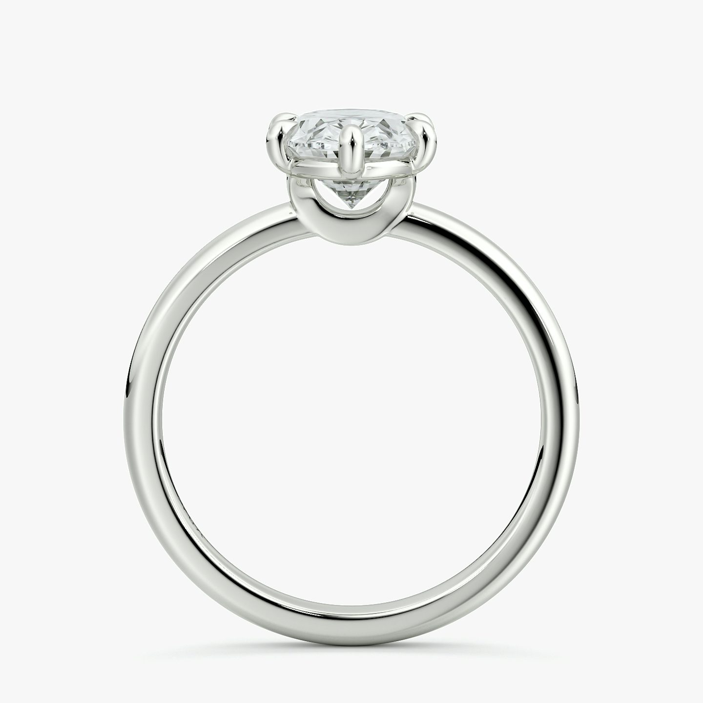 The Signature 6 Prong | Oval | Platinum | bandAccent: Plain | bandWidth: large | hiddenHalo: no | diamondOrientation: vertical | caratWeight: other