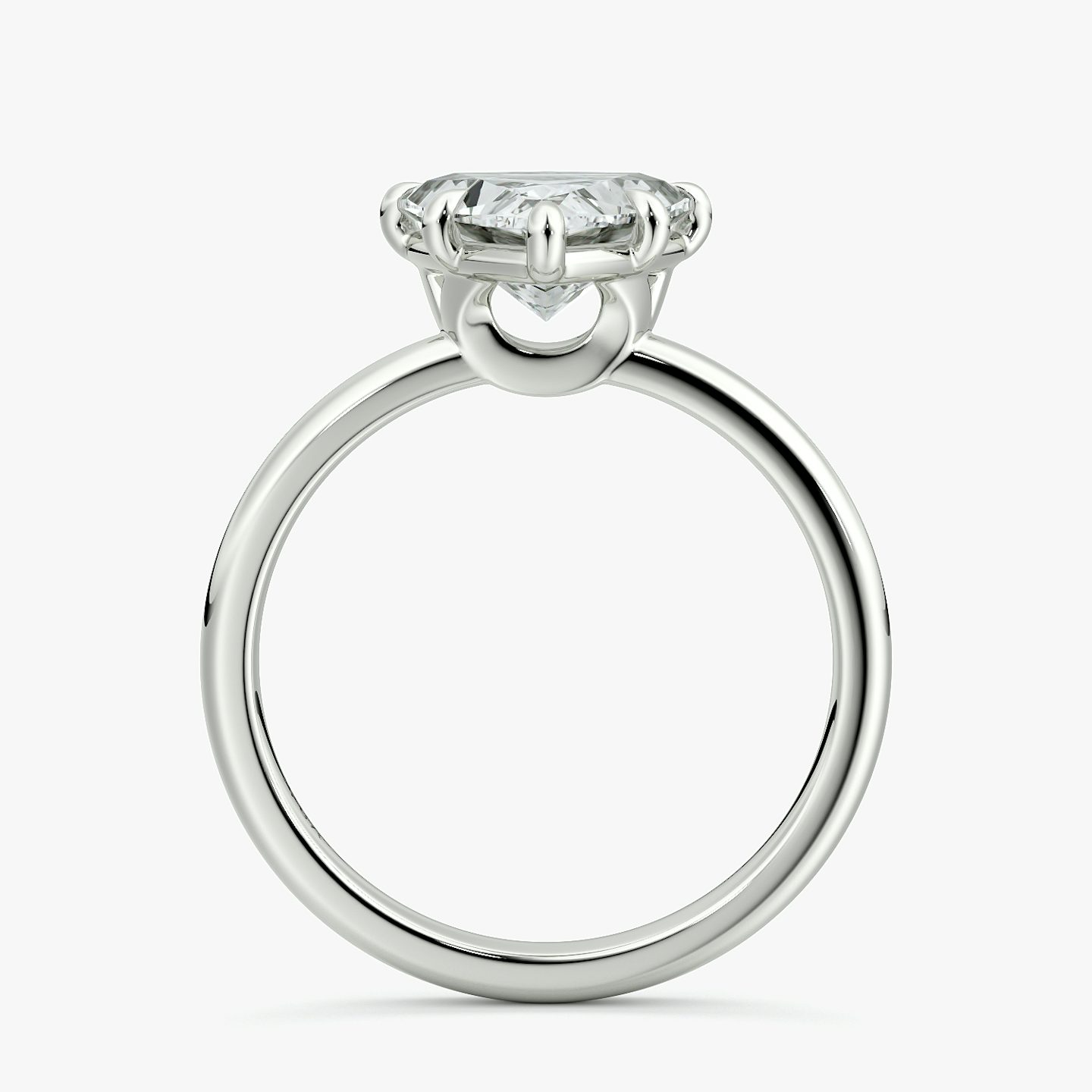 The Signature 6 Prong | Trillion | Platinum | bandAccent: Plain | bandWidth: large | hiddenHalo: no | diamondOrientation: vertical | caratWeight: other
