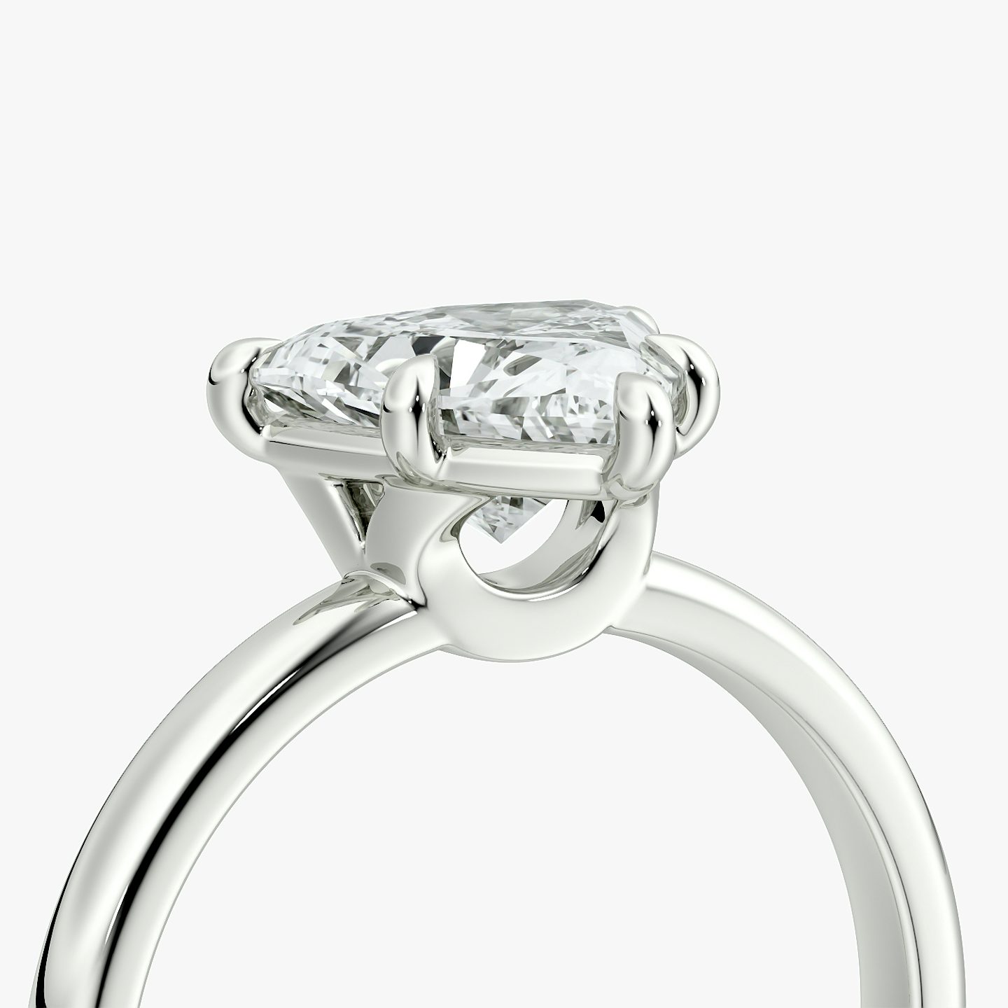 The Signature 6 Prong | Trillion | Platinum | bandAccent: Plain | bandWidth: large | hiddenHalo: no | diamondOrientation: vertical | caratWeight: other