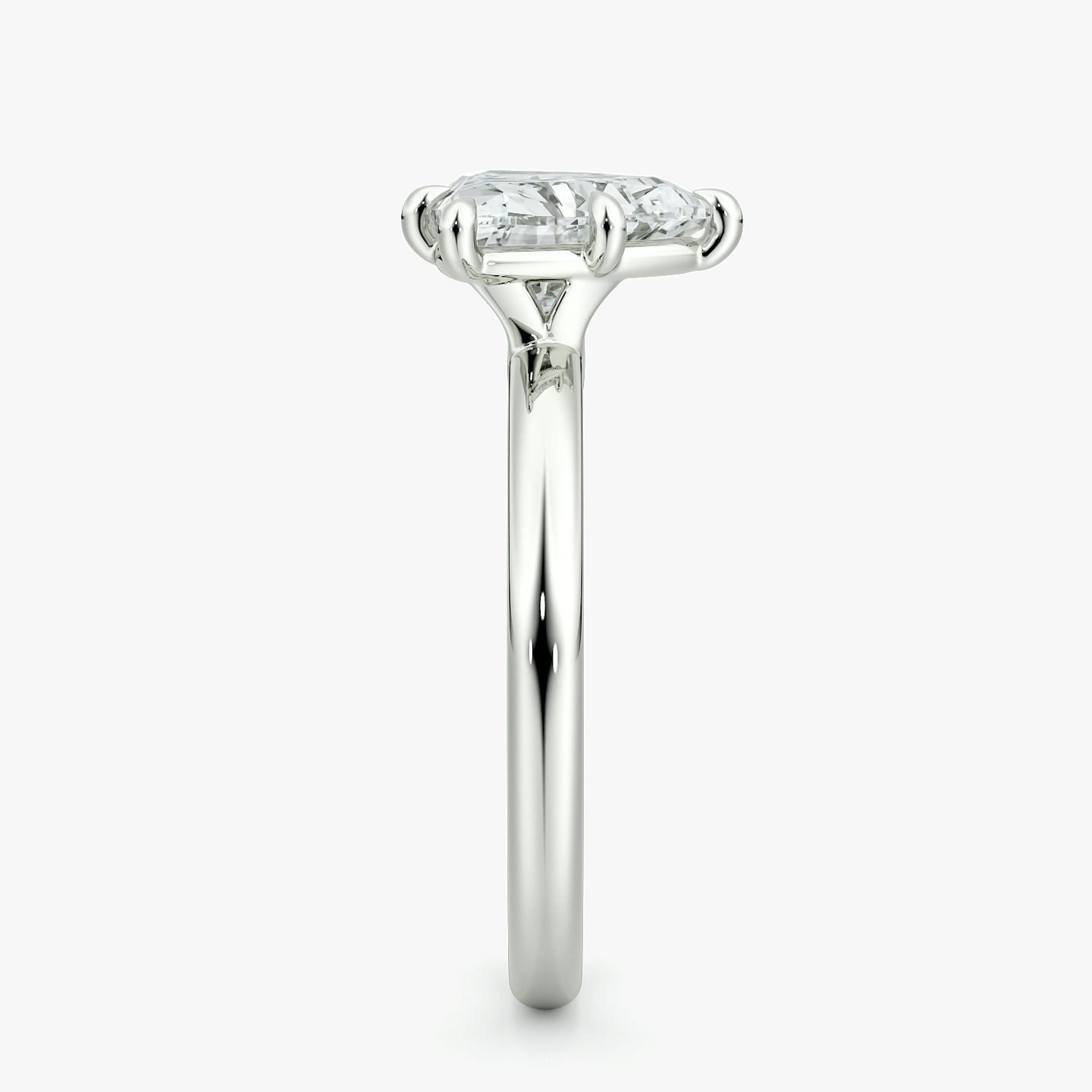 The Signature 6 Prong | Trillion | Platinum | bandAccent: Plain | bandWidth: large | hiddenHalo: no | diamondOrientation: vertical | caratWeight: other